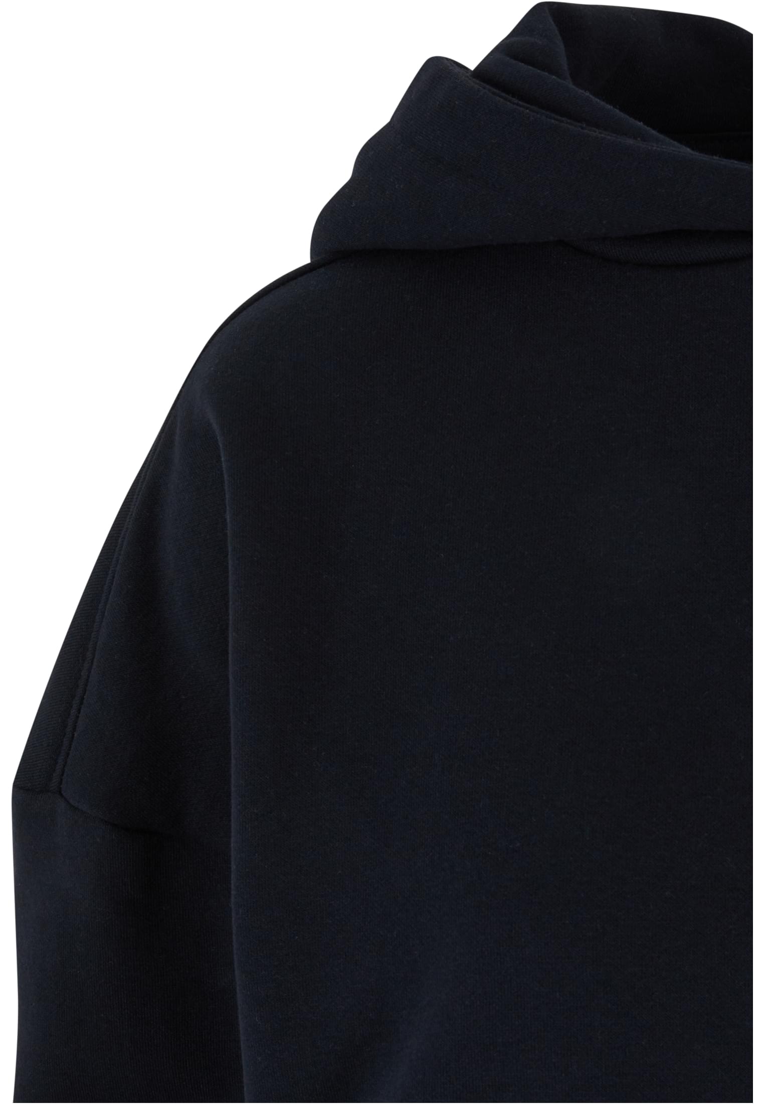 Ladies Cropped Oversized Hoodie | black