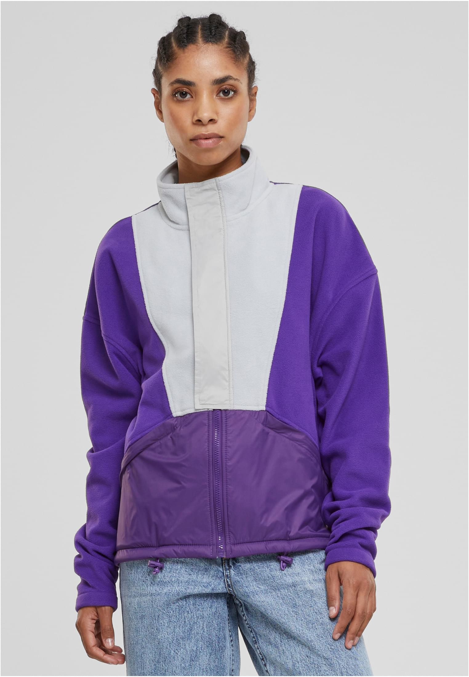 Ladies Polarfleece Track Jacket | realviolet/lightasphalt