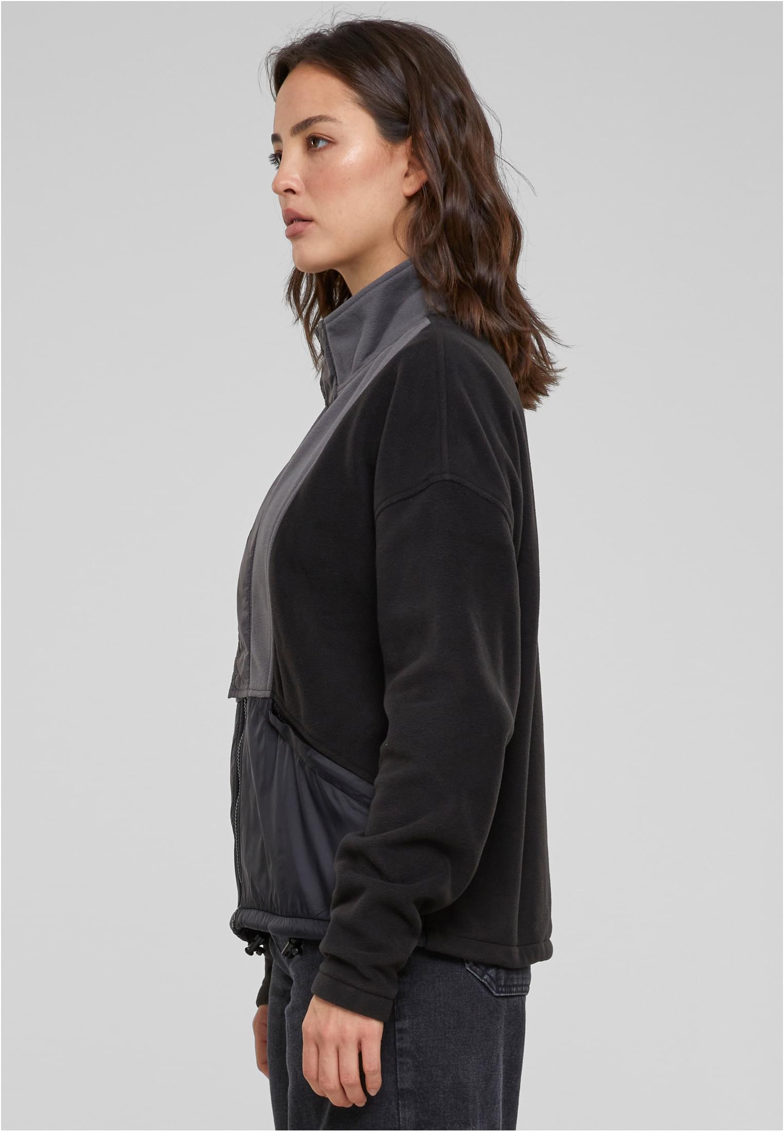 Ladies Polarfleece Track Jacket | black/darkshadow