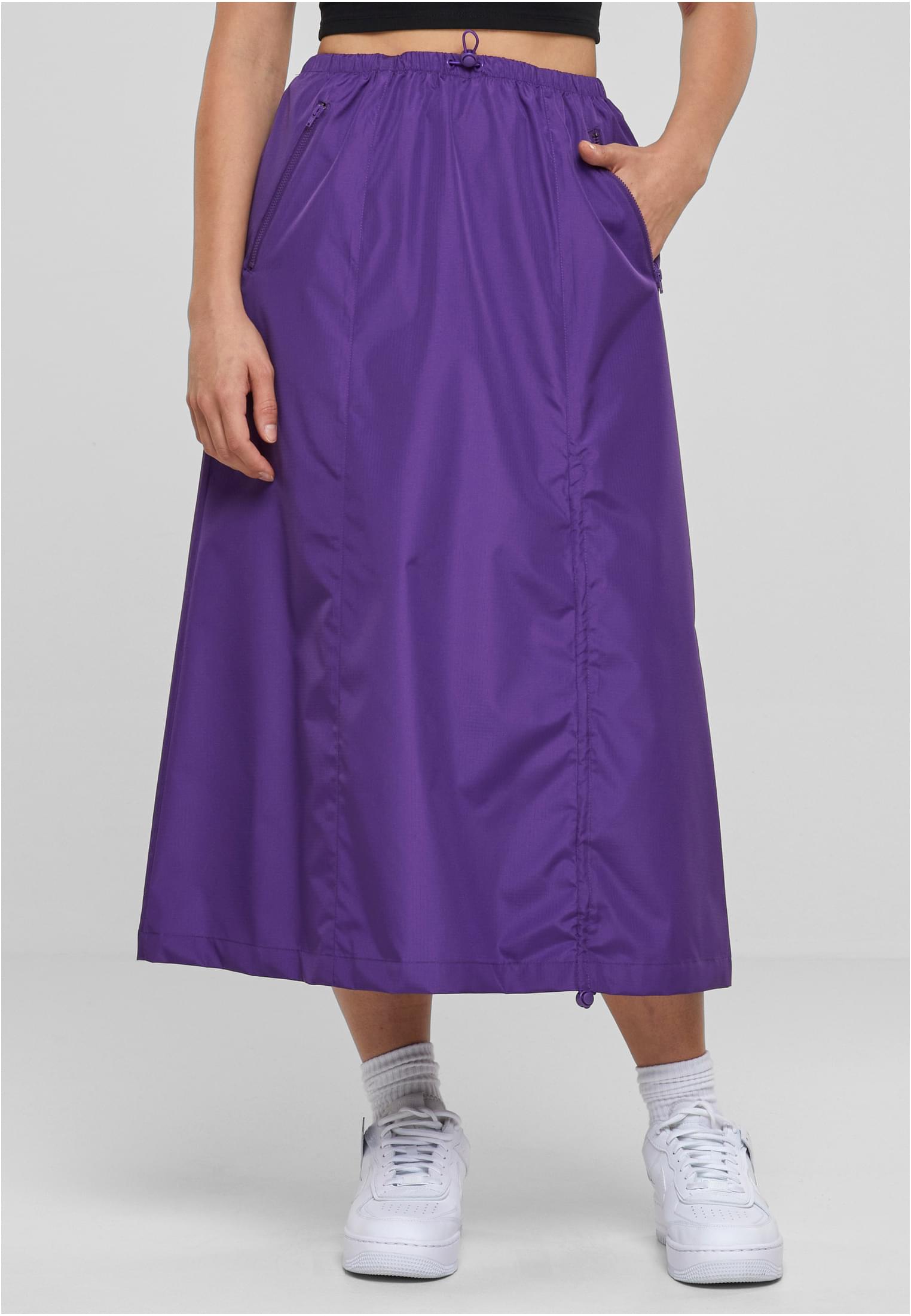 Ladies Ripstop Parachute Midi Skirt | realviolet