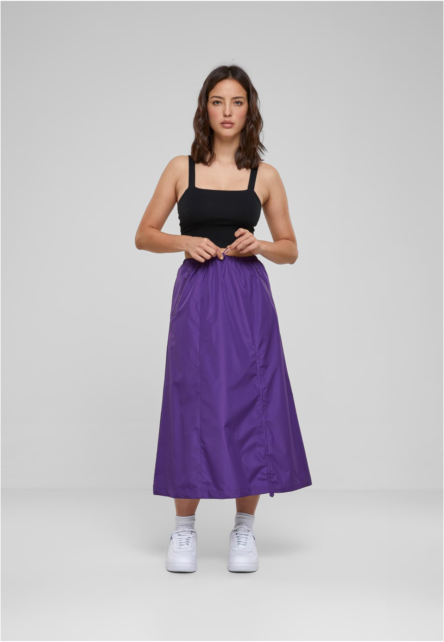 Ladies Ripstop Parachute Midi Skirt | realviolet