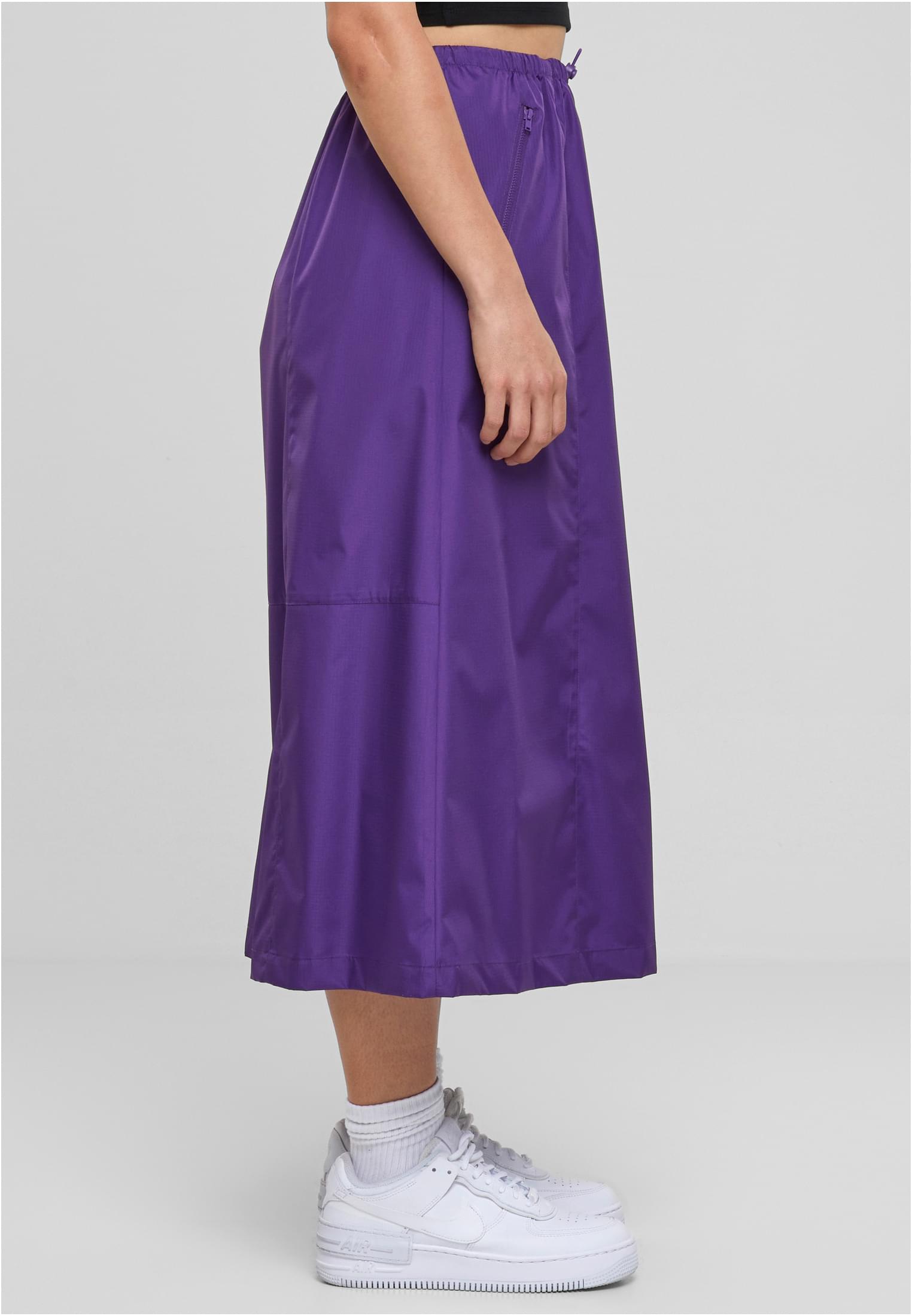 Ladies Ripstop Parachute Midi Skirt | realviolet