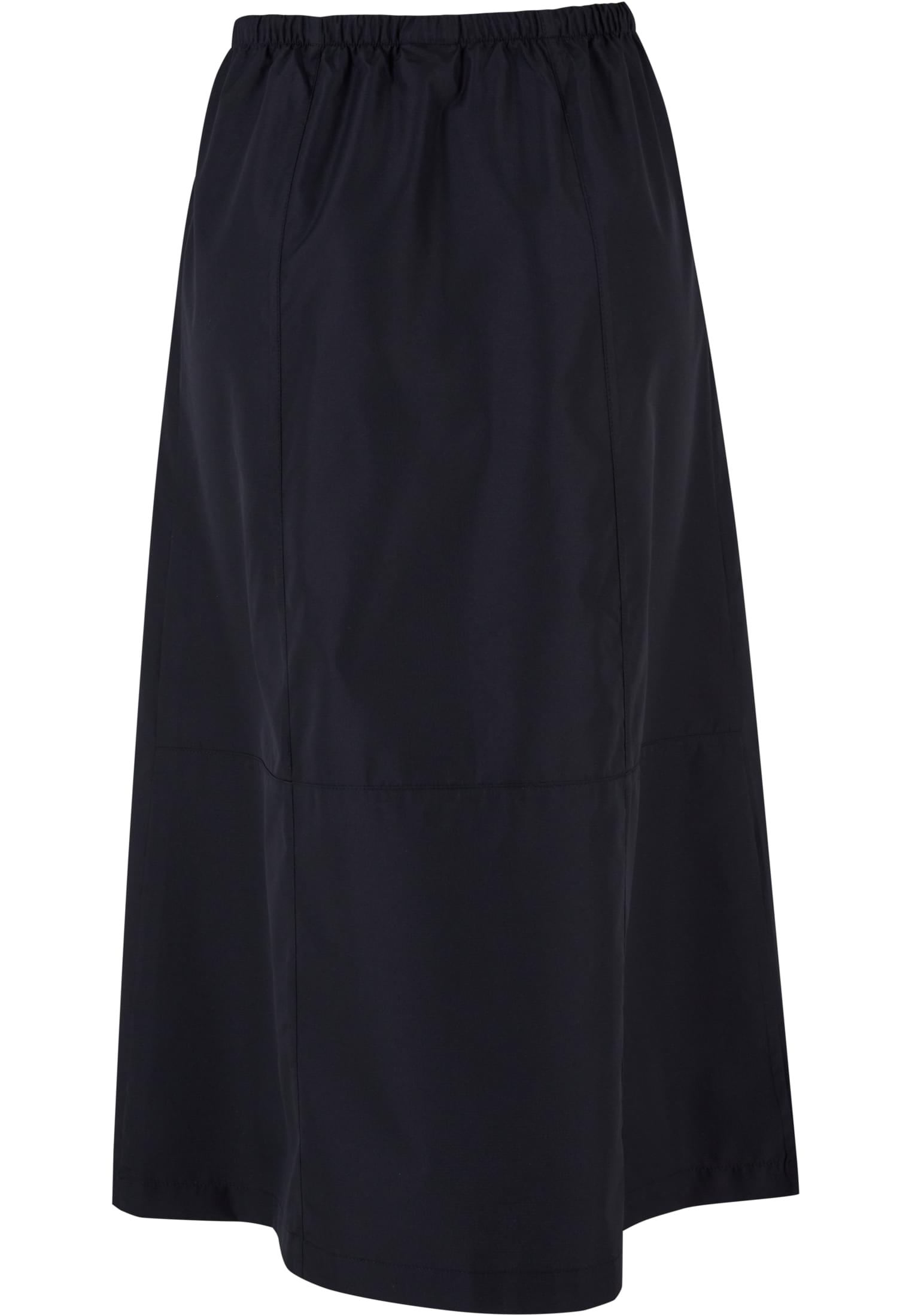 Ladies Ripstop Parachute Midi Skirt | black