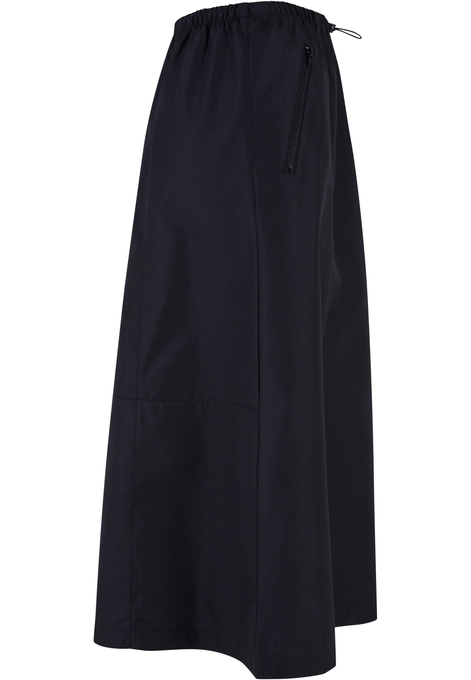 Ladies Ripstop Parachute Midi Skirt | black