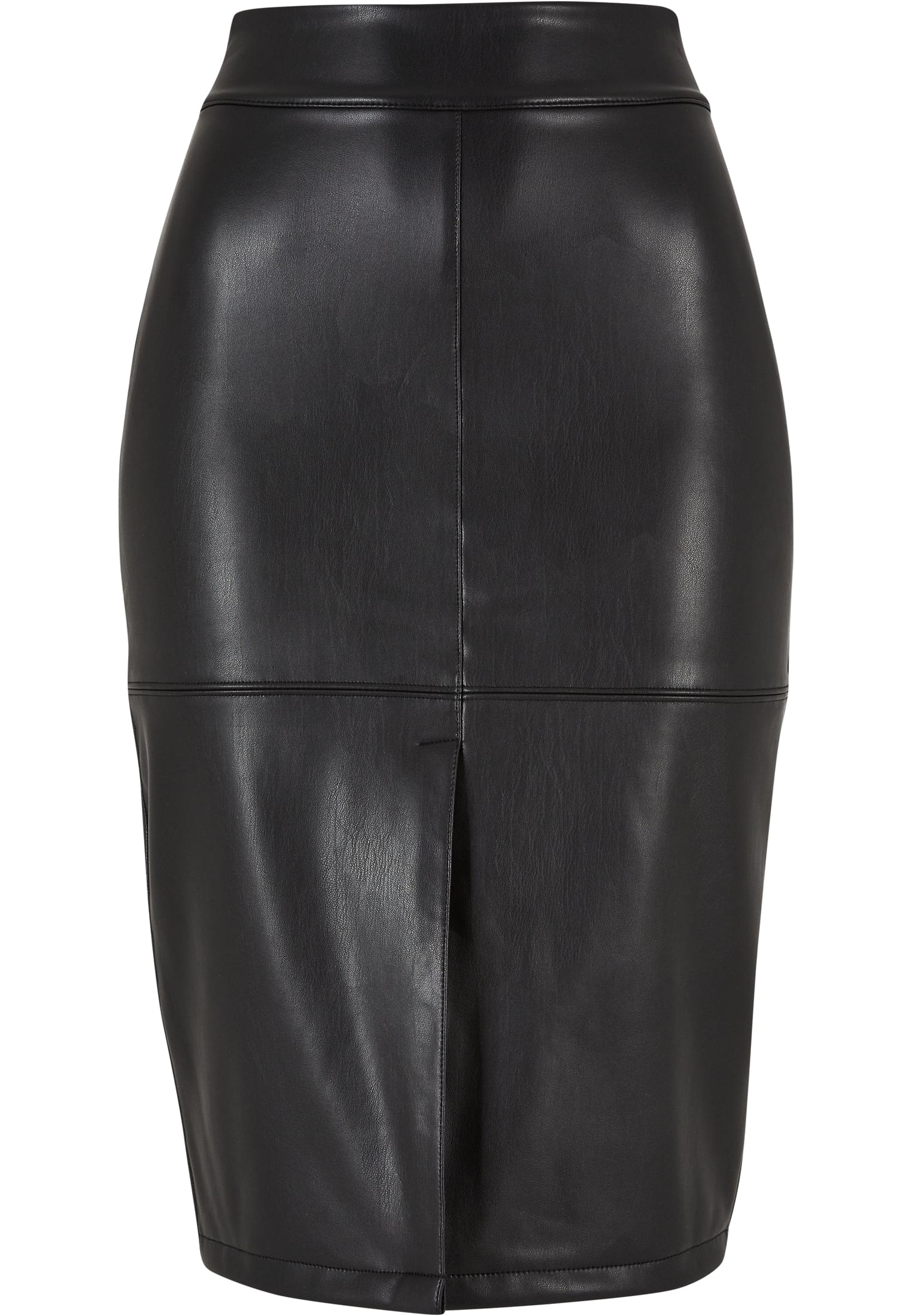 Ladies Synthetic Leather Pencil Skirt | black