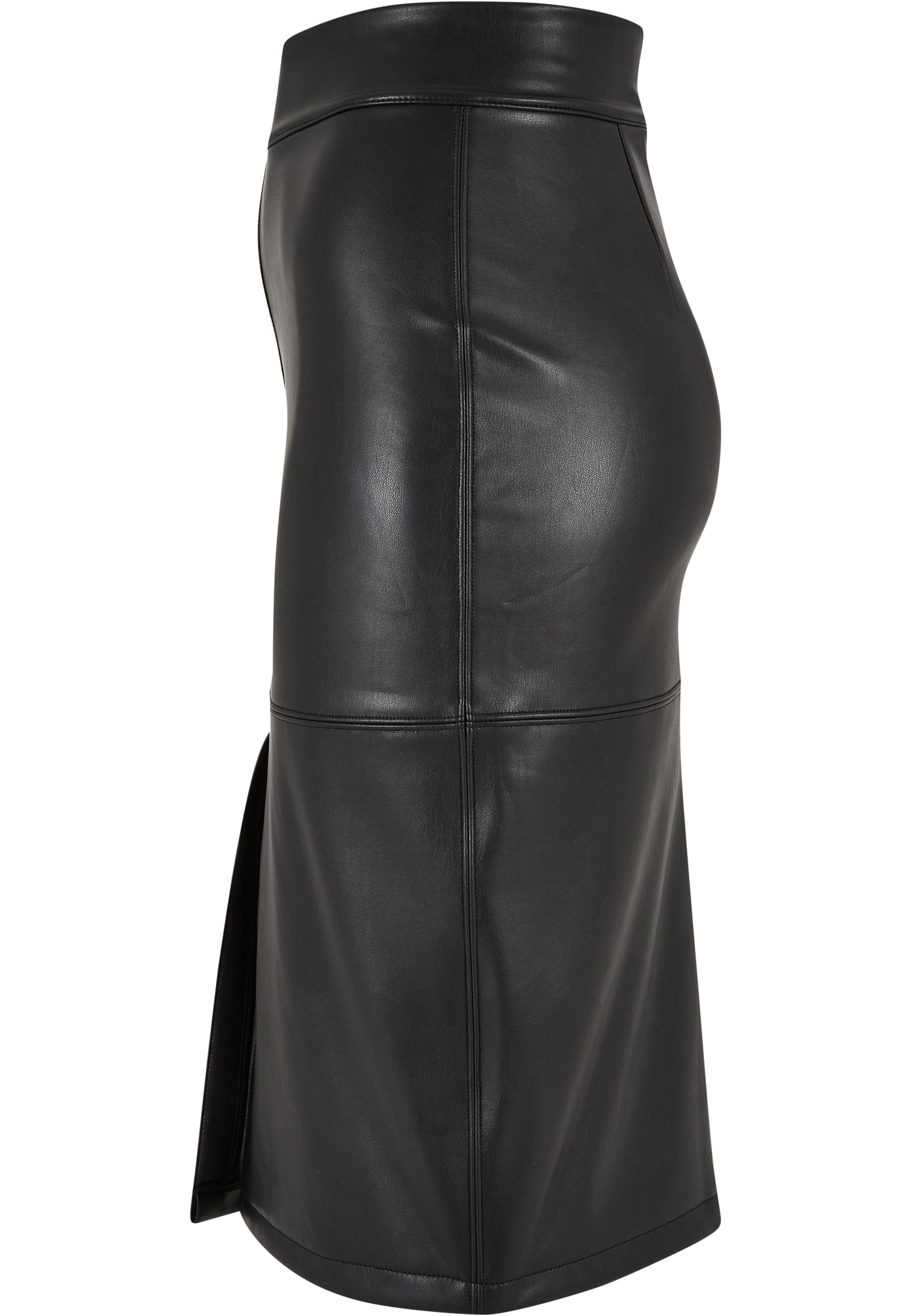 Ladies Synthetic Leather Pencil Skirt | black