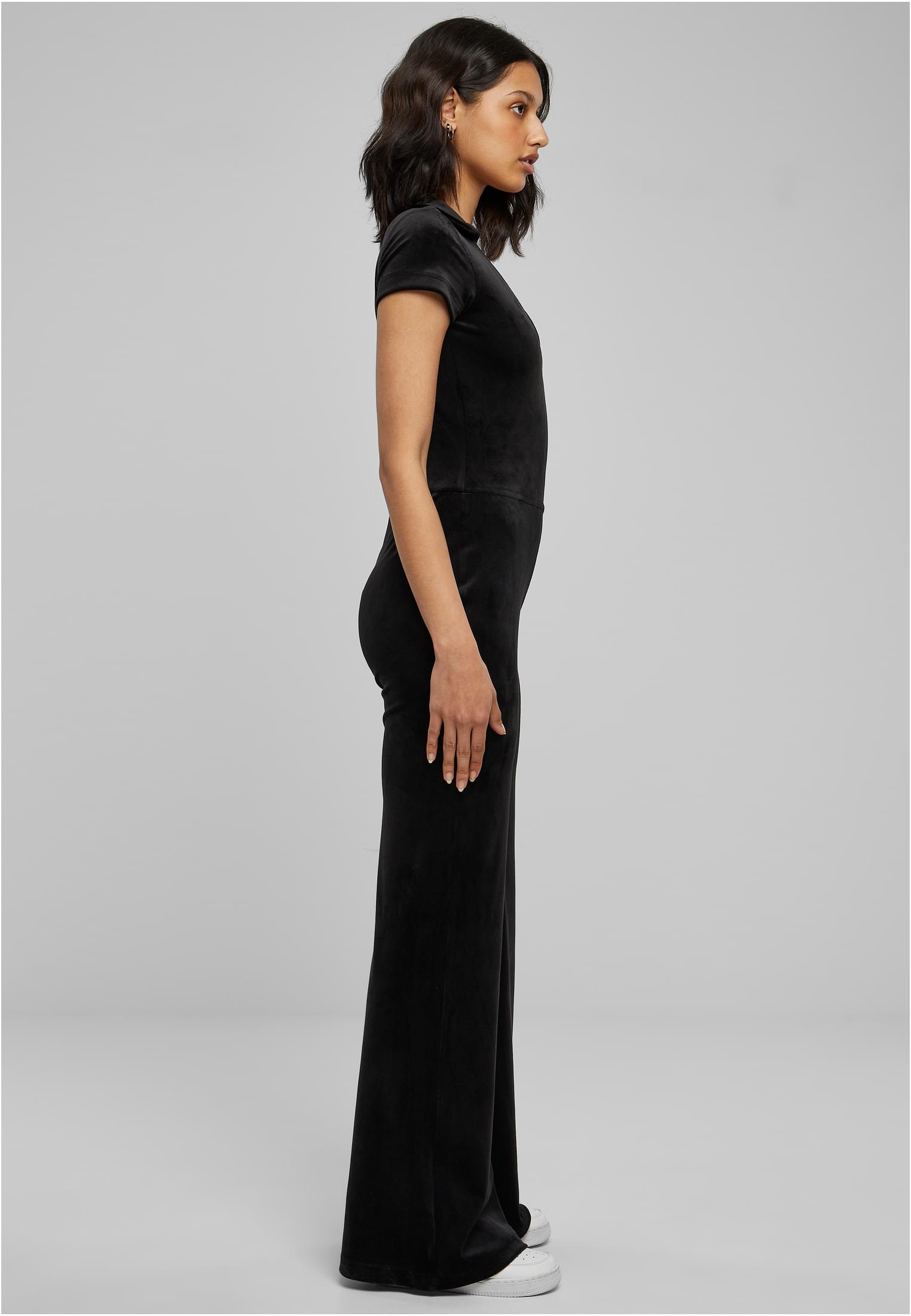 Ladies Velvet Jumpsuit | black