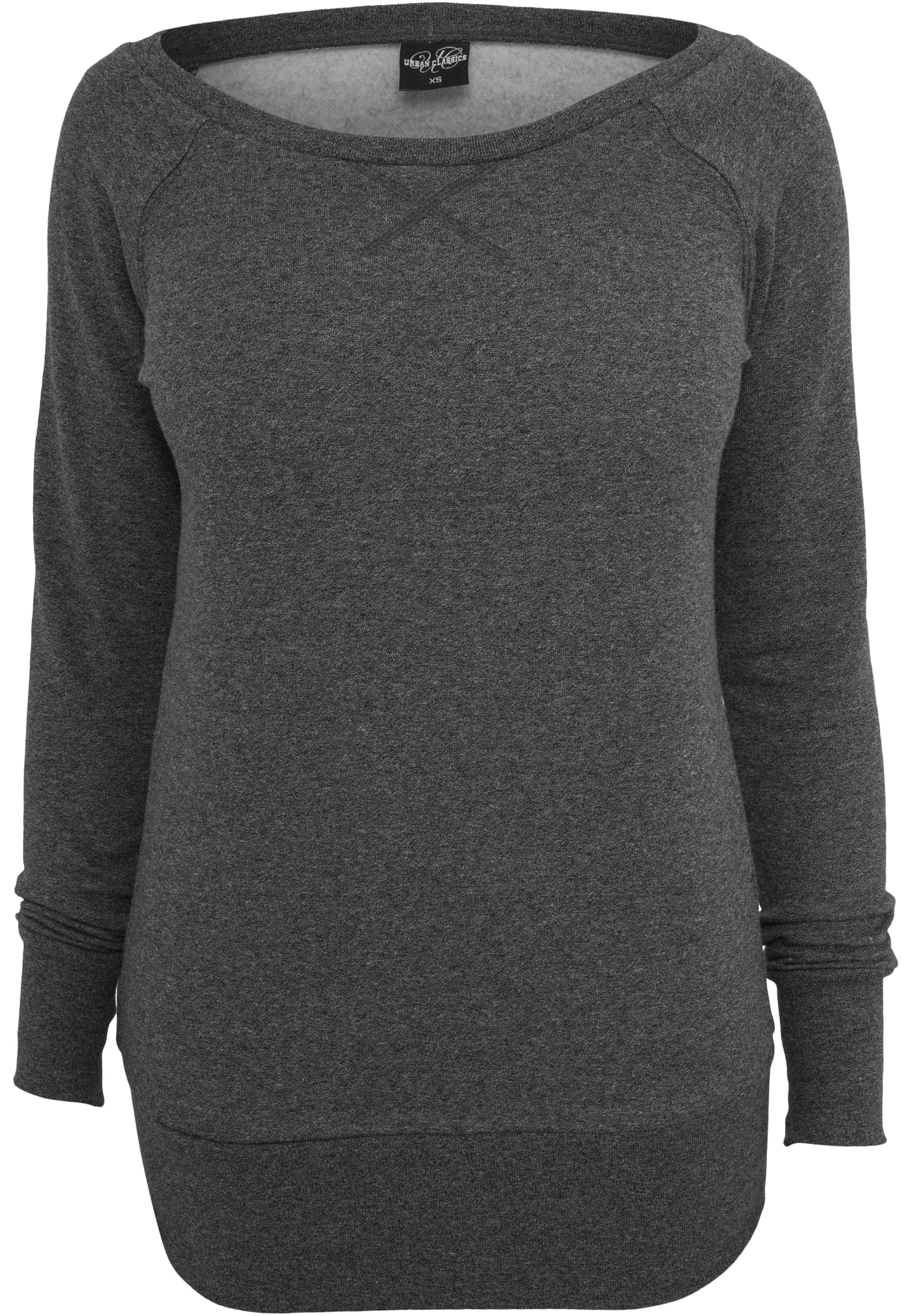 Ladies Melange Crewneck | black