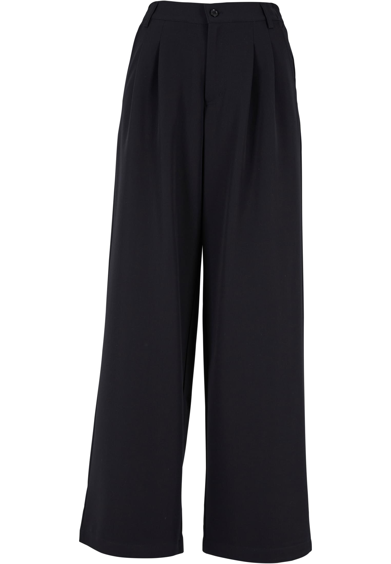 Ladies Ultra Wide Pleat-Front Pants | black