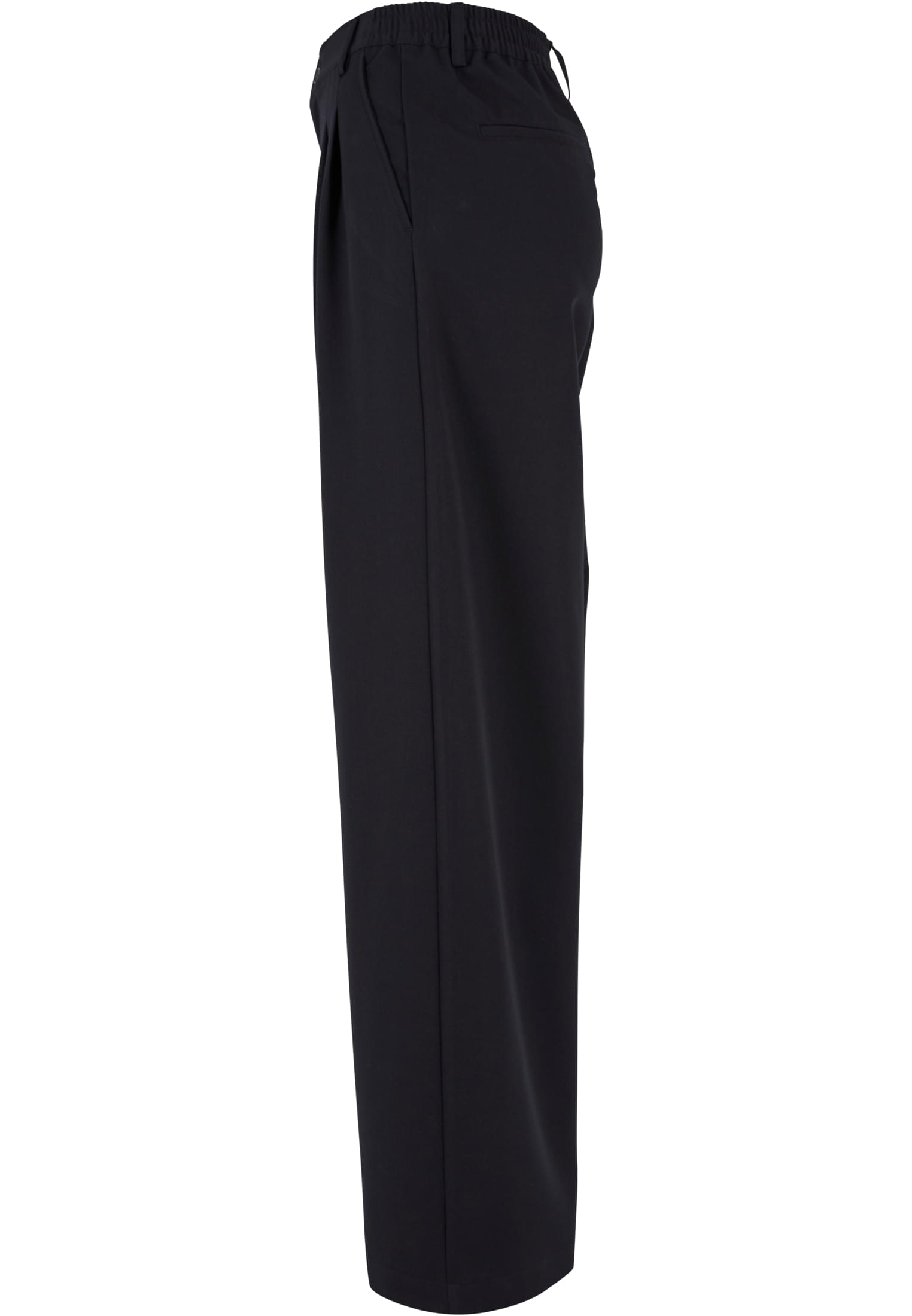 Ladies Ultra Wide Pleat-Front Pants | black