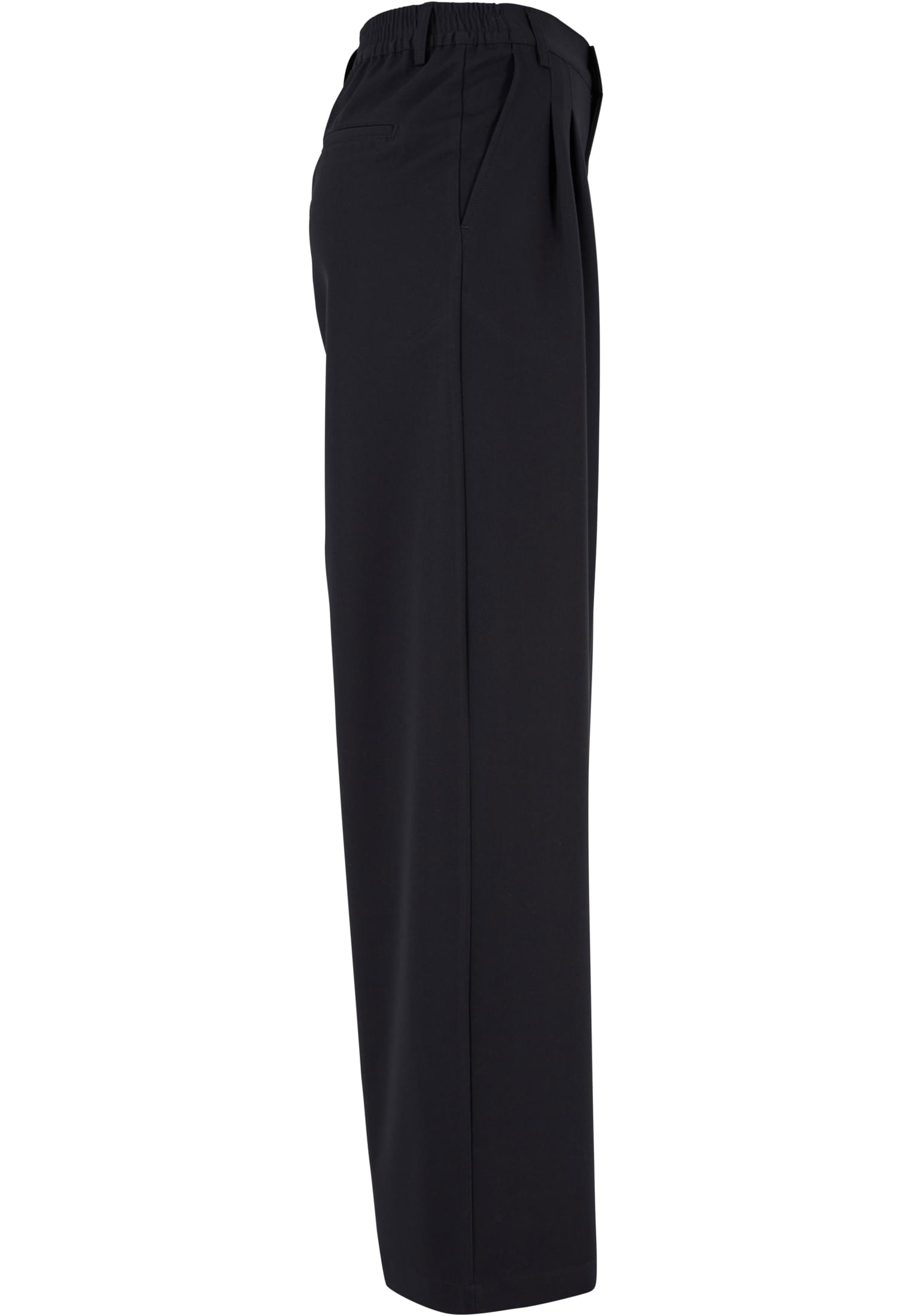 Ladies Ultra Wide Pleat-Front Pants | black