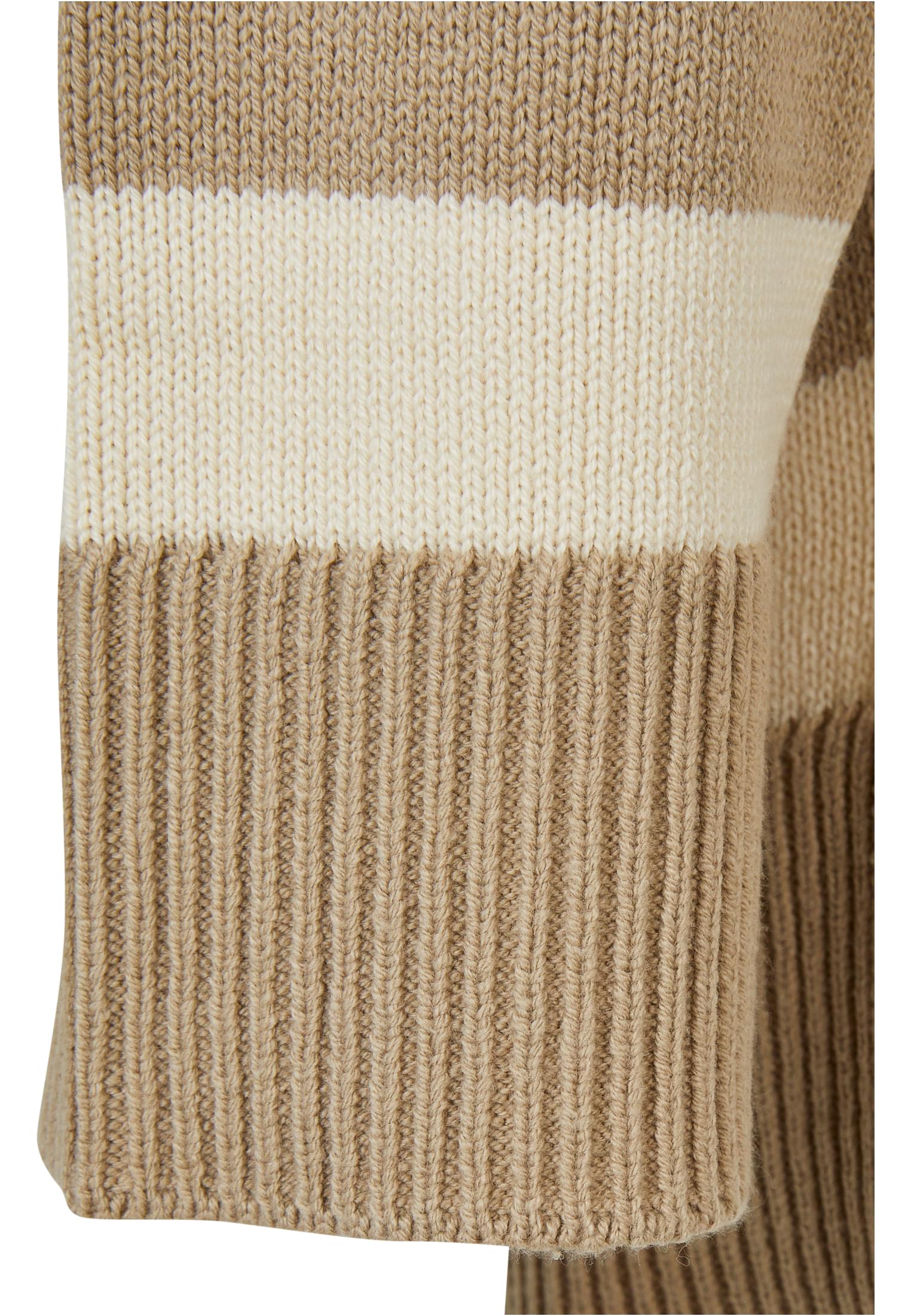 Ladies Striped Knit Crew Sweater | wetsand/sand