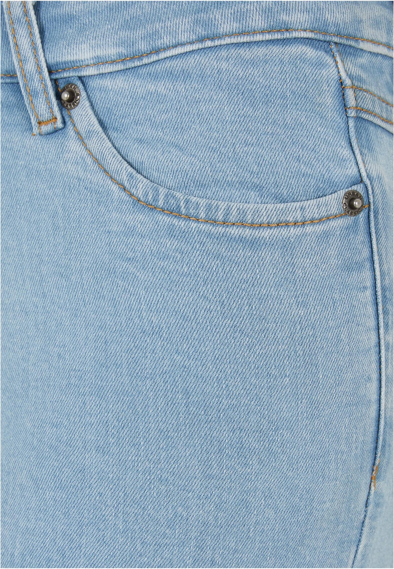 Ladies Organic Low Waist Flared Denim | lighter washed