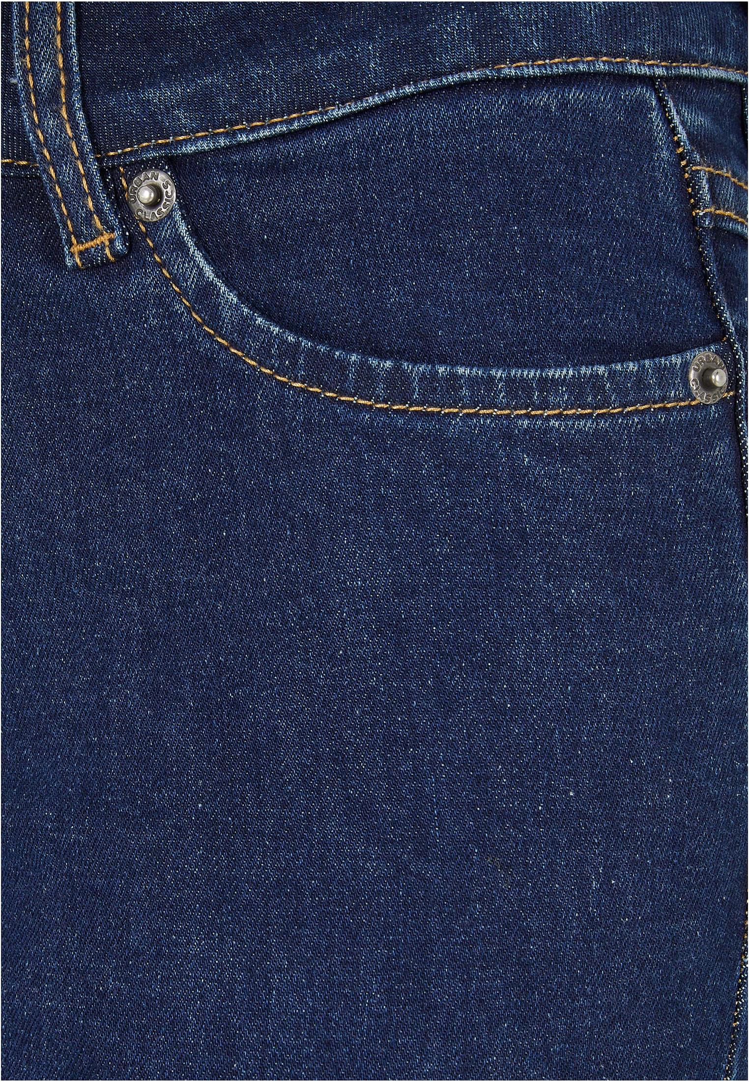 Ladies Organic Low Waist Flared Denim | mid indigo washed