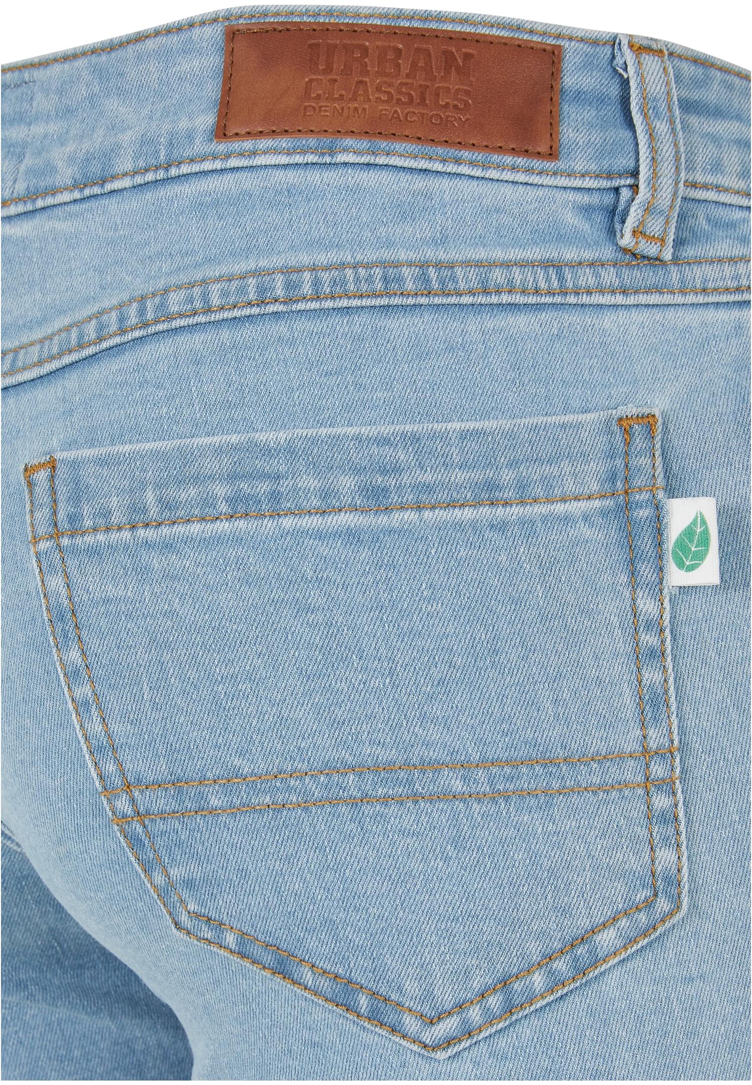 Ladies Organic Low Waist Flared Denim | lighter washed