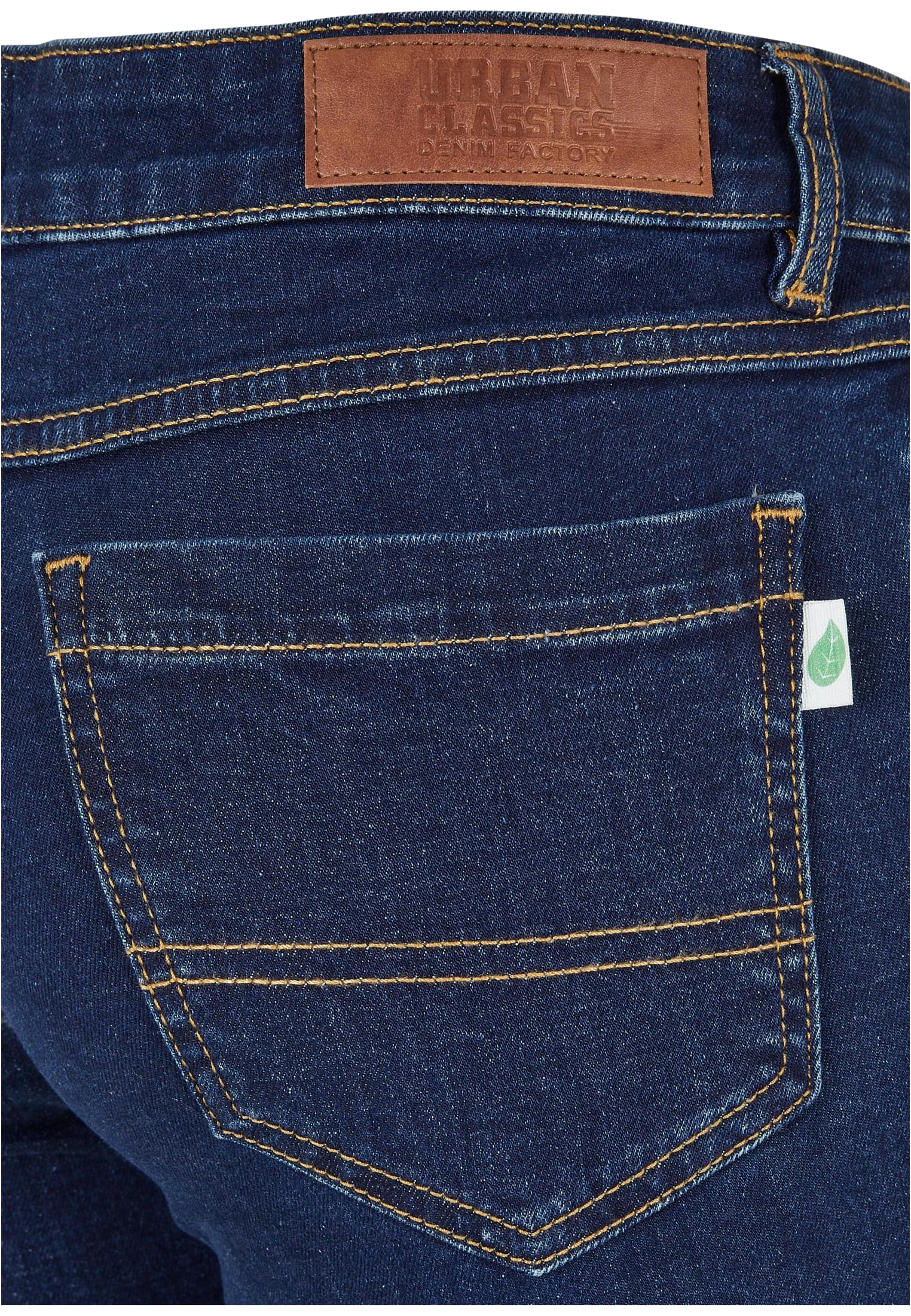 Ladies Organic Low Waist Flared Denim | mid indigo washed