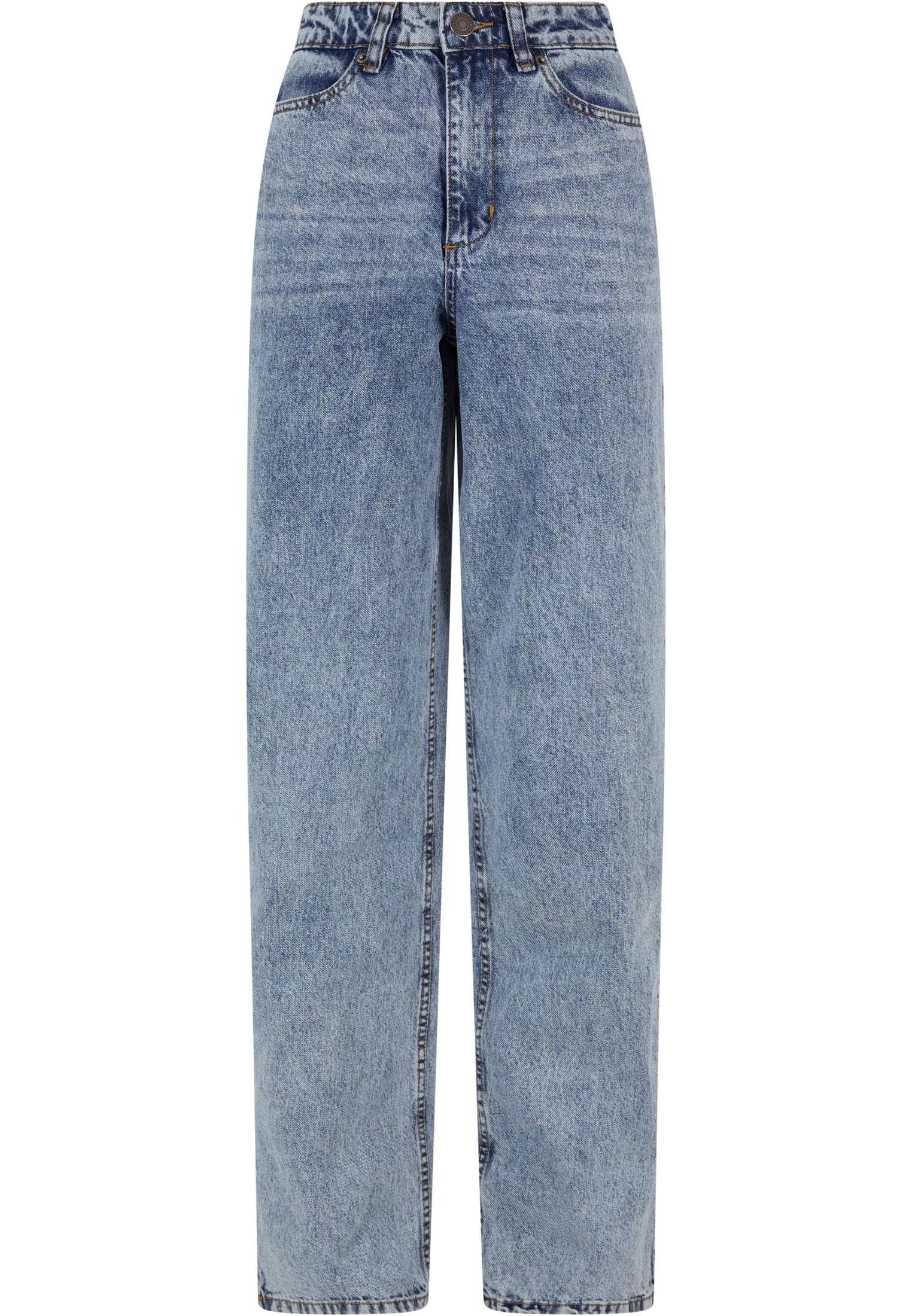 Ladies Wide Leg Slit Denim | tinted lightblue washed