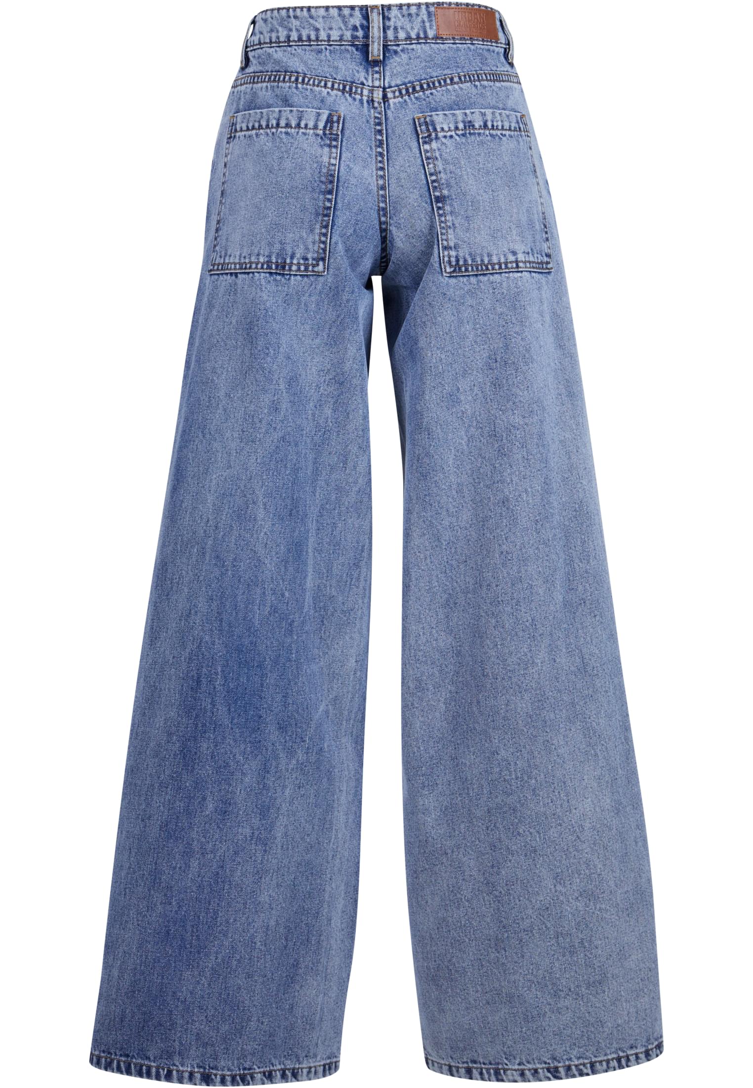 Ladies Mid Waist Wide Denim | tinted lightblue washed