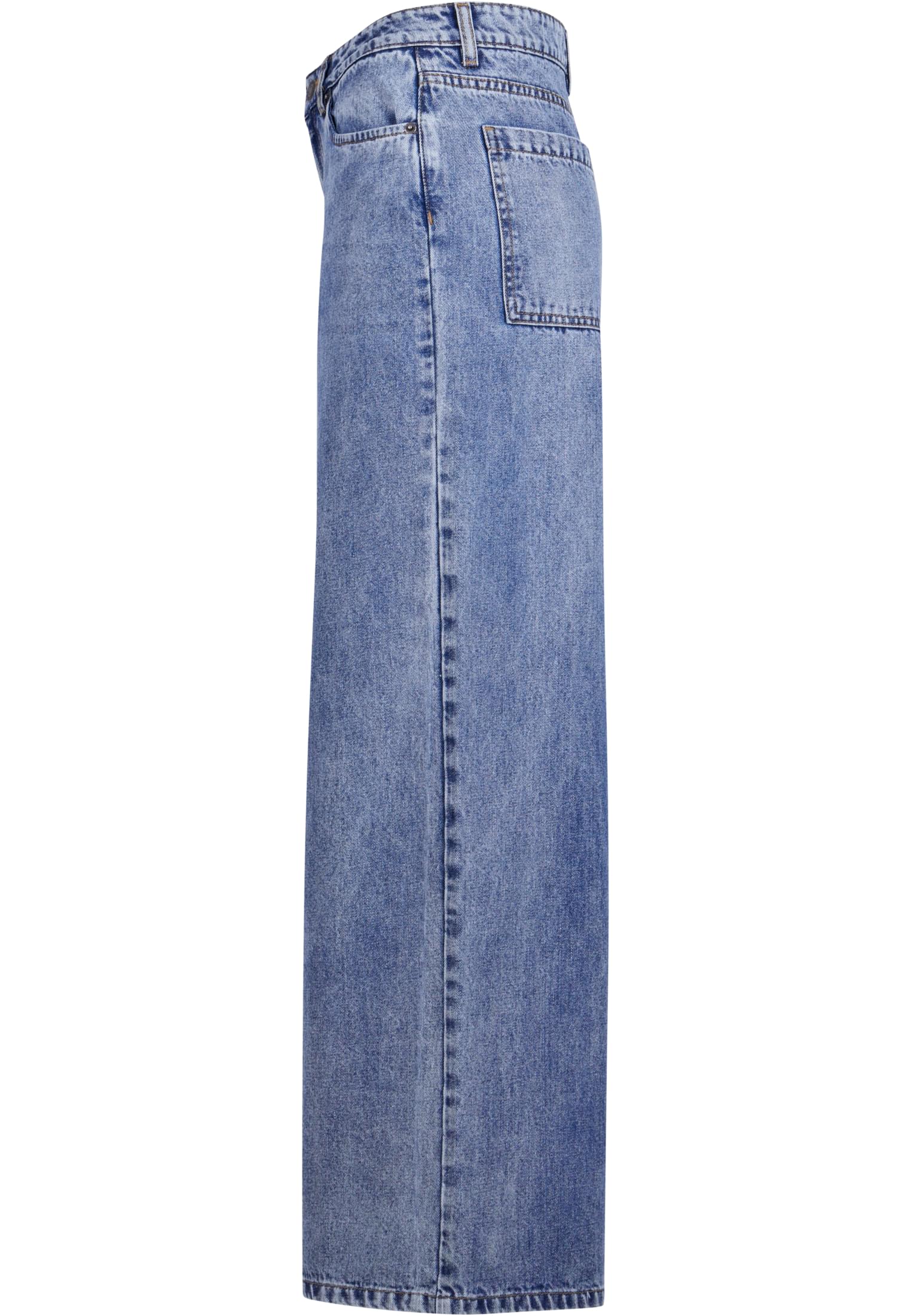 Ladies Mid Waist Wide Denim | tinted lightblue washed