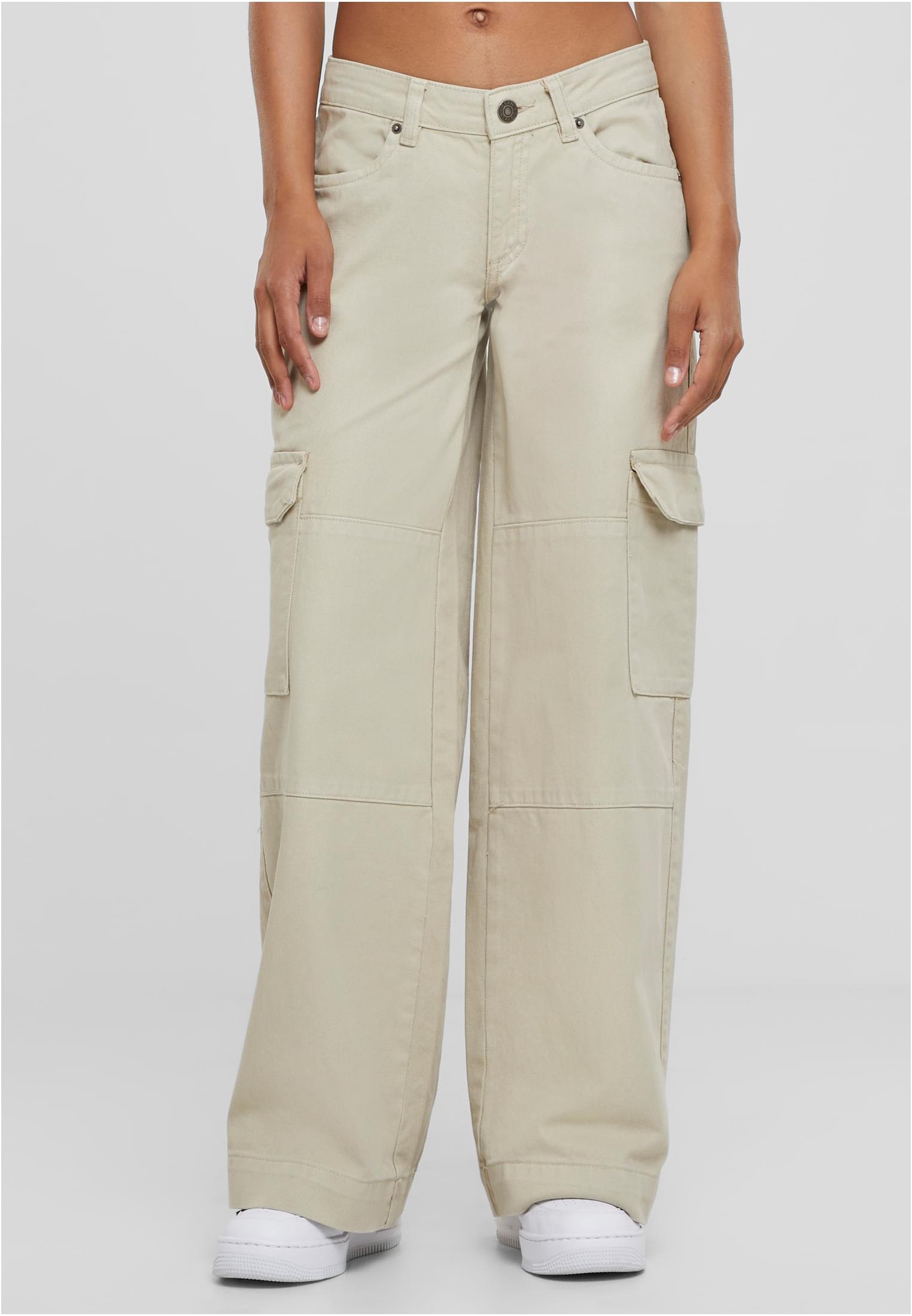 Ladies Low Waist Cargo Denim | offwhite raw