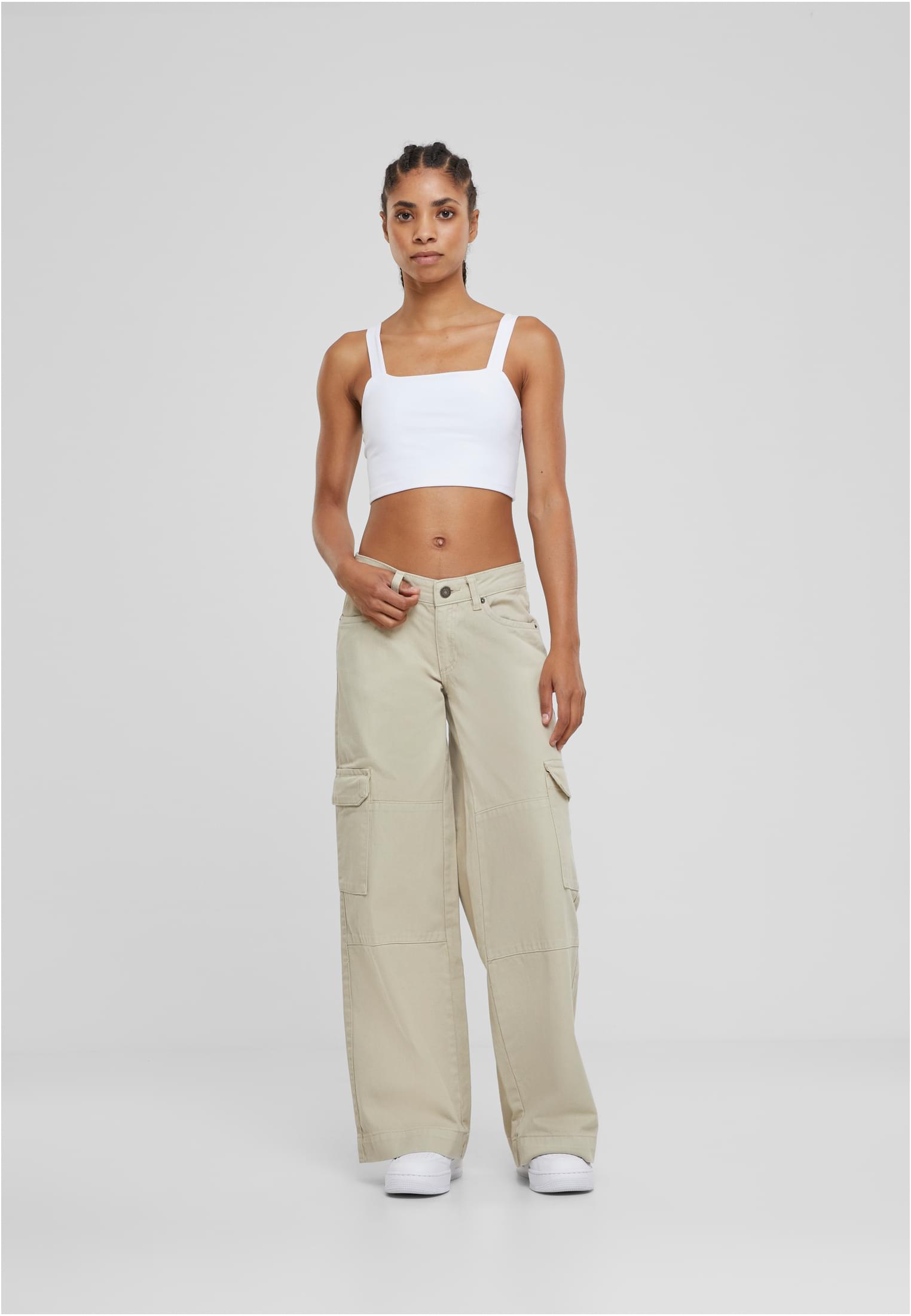 Ladies Low Waist Cargo Denim | offwhite raw