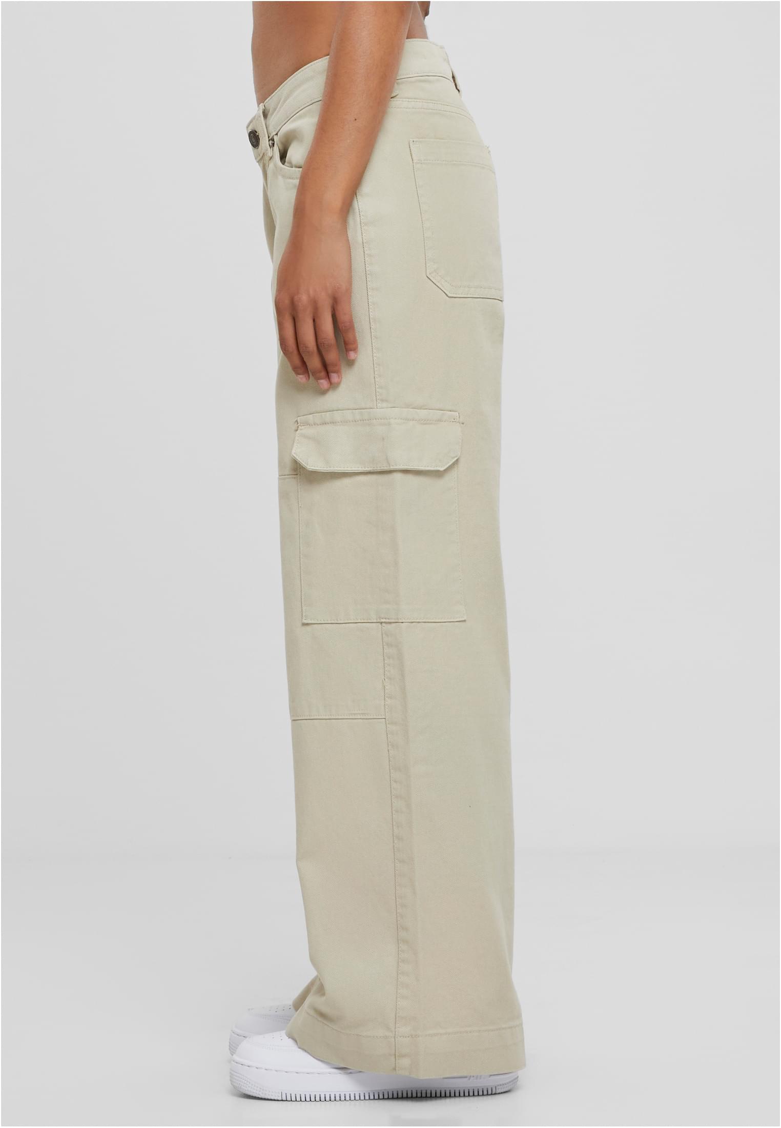 Ladies Low Waist Cargo Denim | offwhite raw