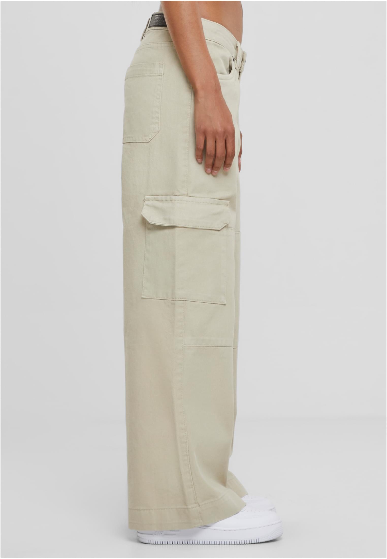 Ladies Low Waist Cargo Denim | offwhite raw