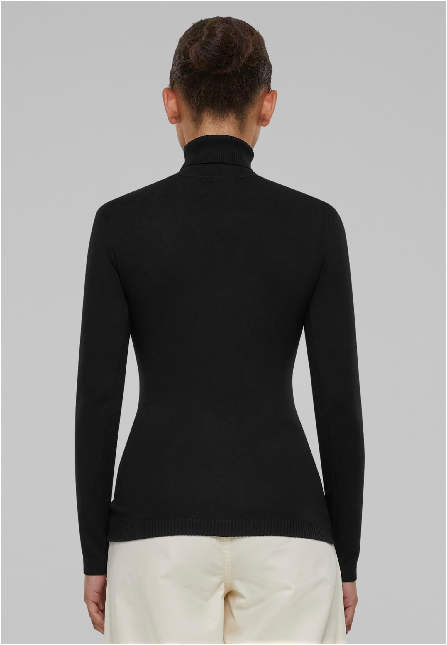 Ladies Knitted Turtleneck Sweater | black