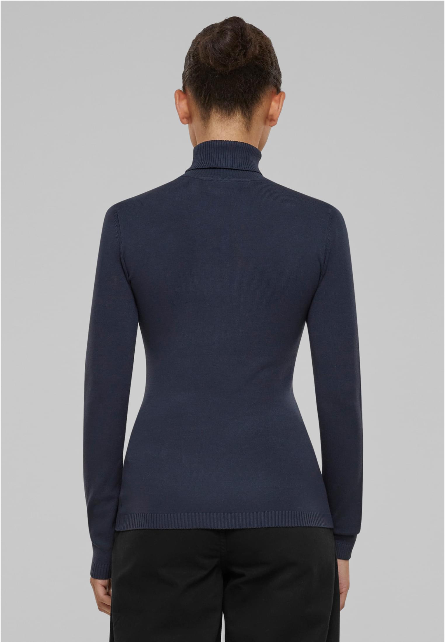 Ladies Knitted Turtleneck Sweater | navy