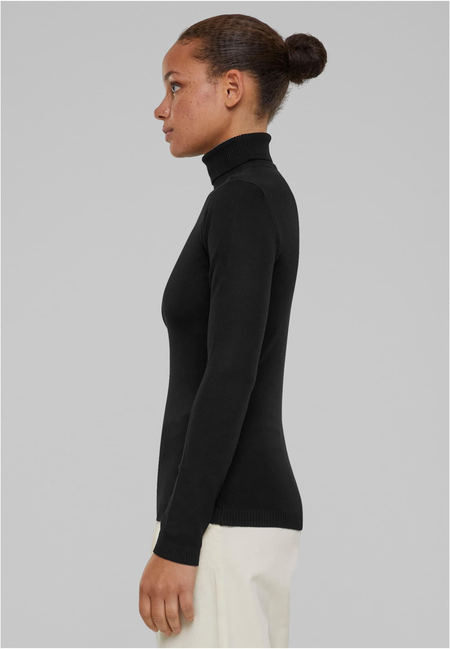 Ladies Knitted Turtleneck Sweater | black