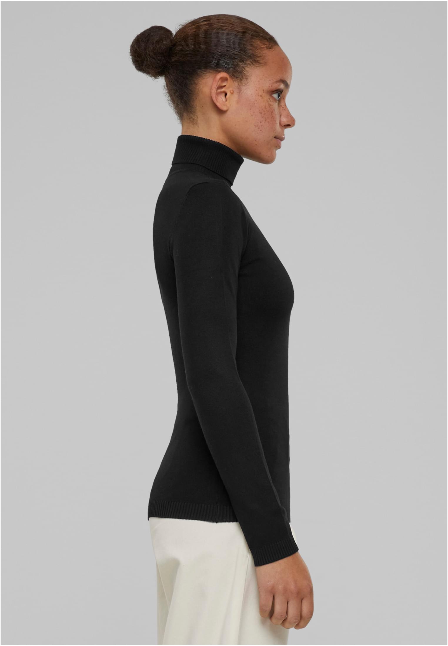 Ladies Knitted Turtleneck Sweater | black