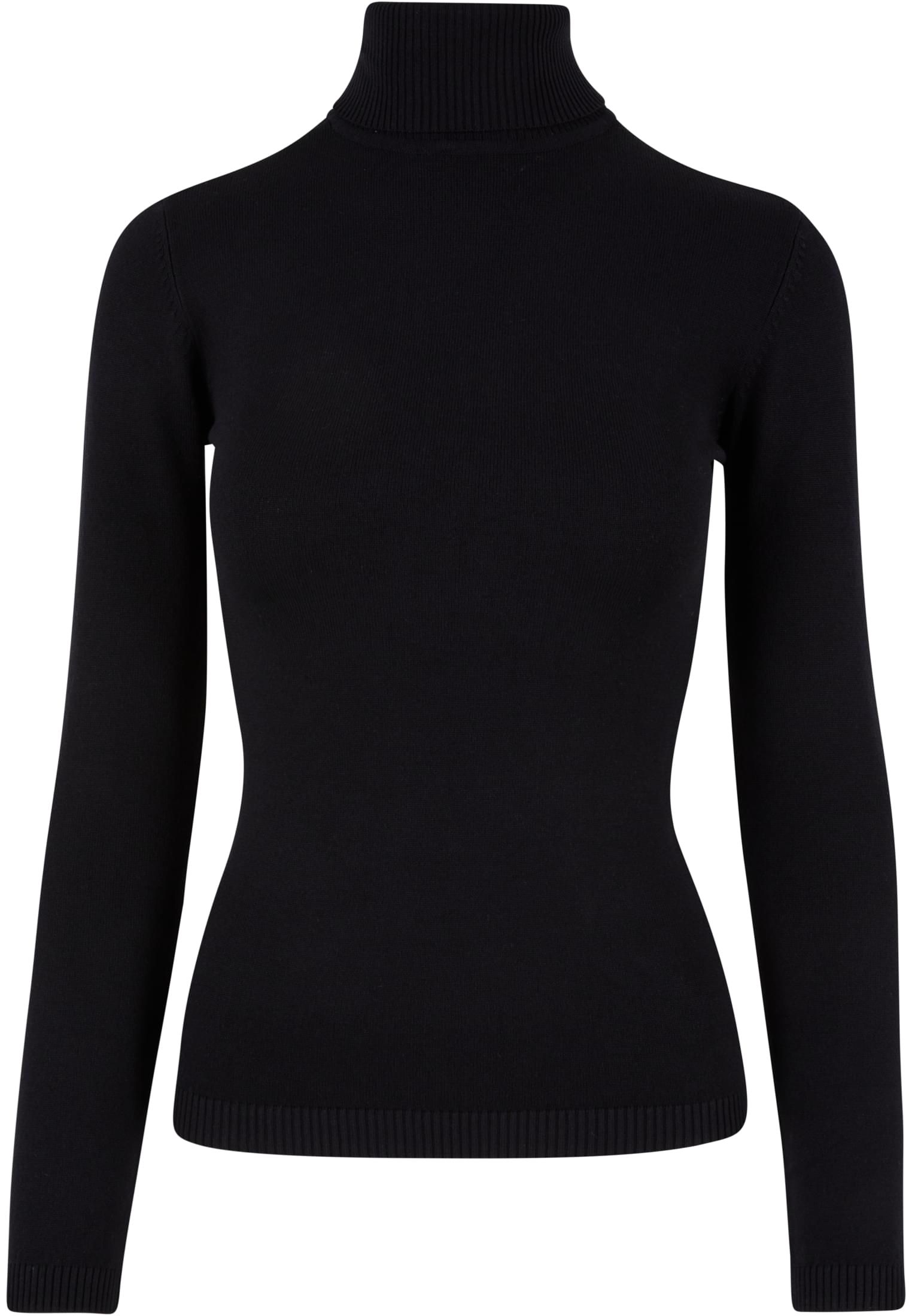 Ladies Knitted Turtleneck Sweater | black