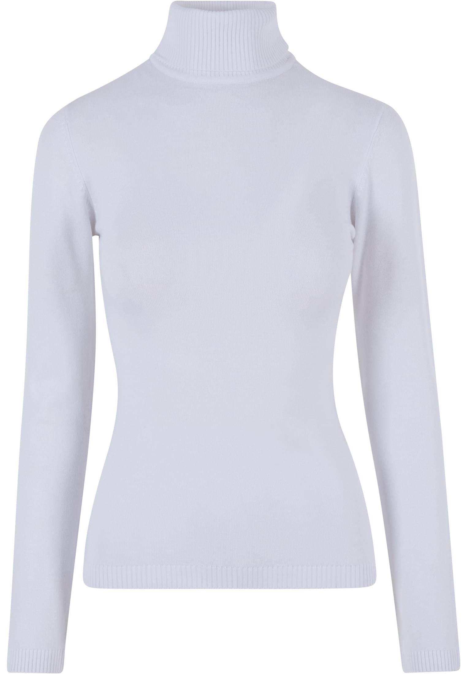 Ladies Knitted Turtleneck Sweater | white