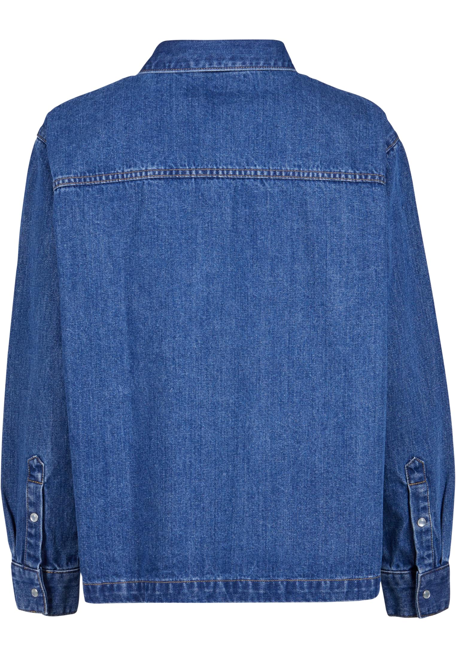 Ladies Oversized Denim Shirt | mid indigo washed