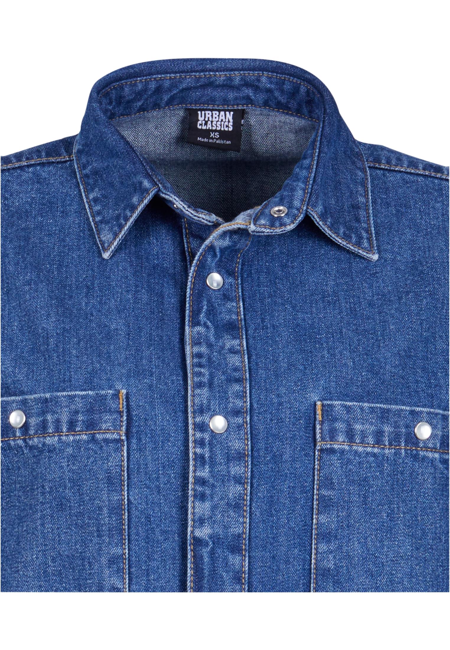 Ladies Oversized Denim Shirt | mid indigo washed