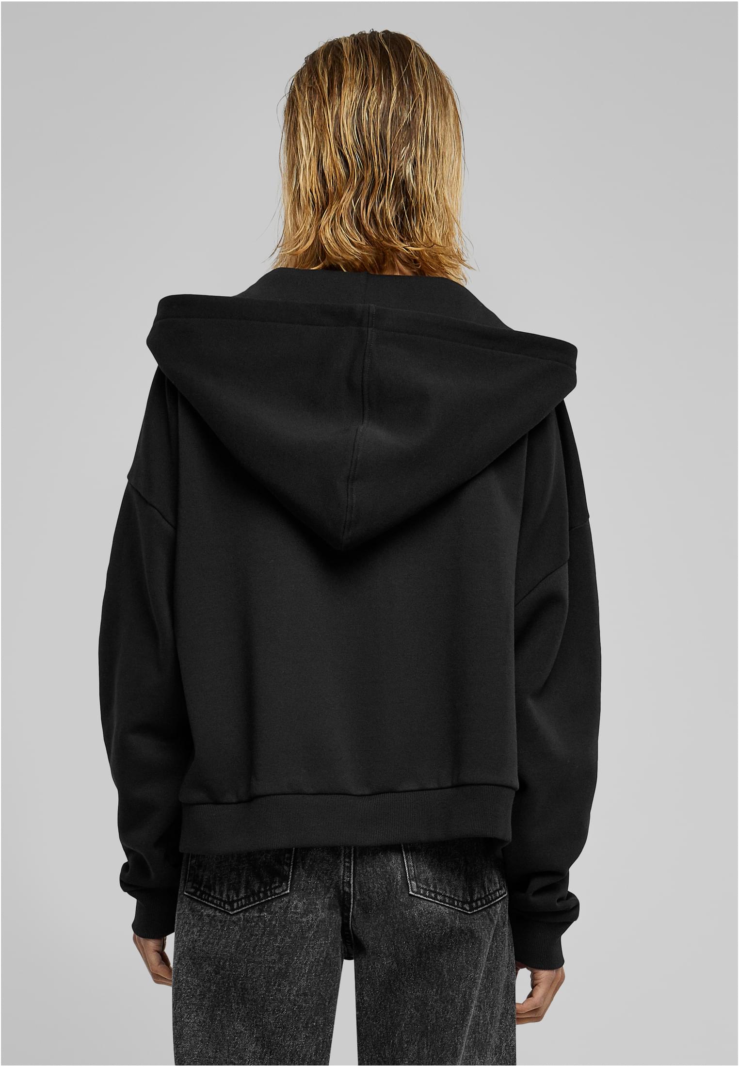 Ladies Boxy Zip Hoody | black