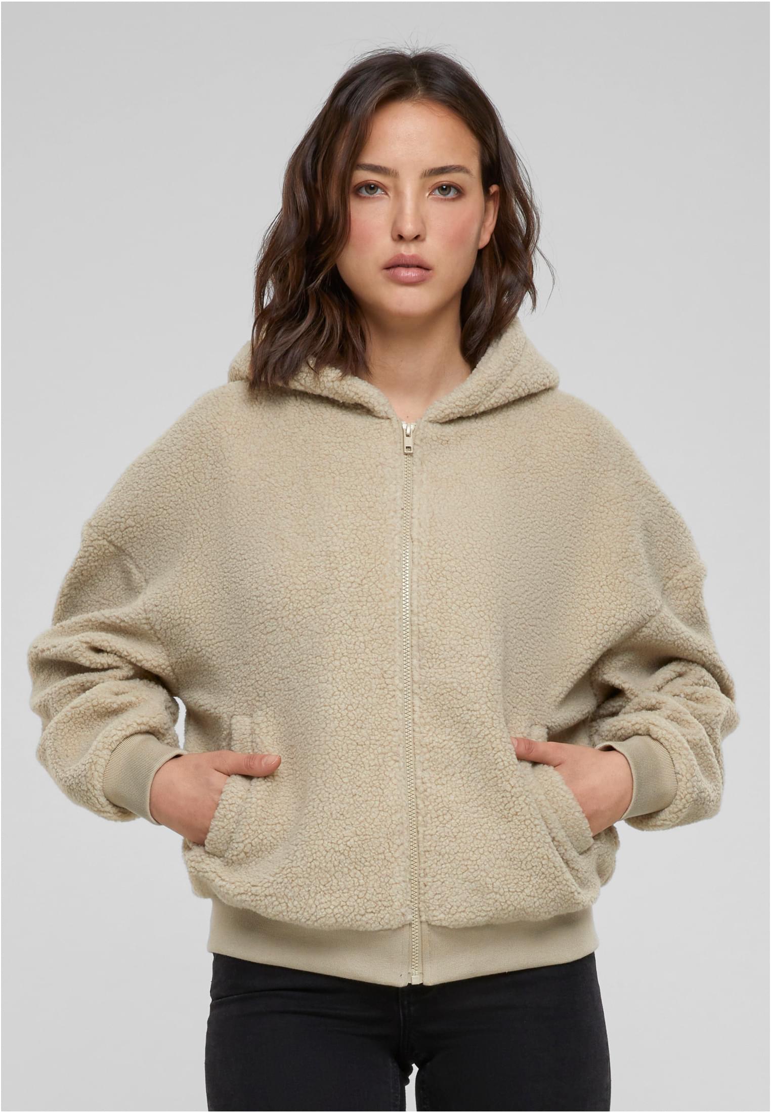 Ladies Oversized Sherpa Zip Hoody | wetsand