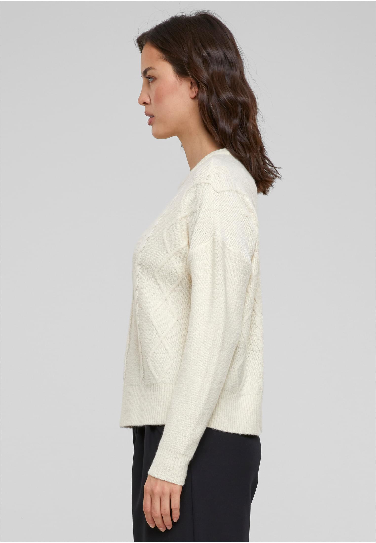 Ladies Cabel Knit Sweater | sand