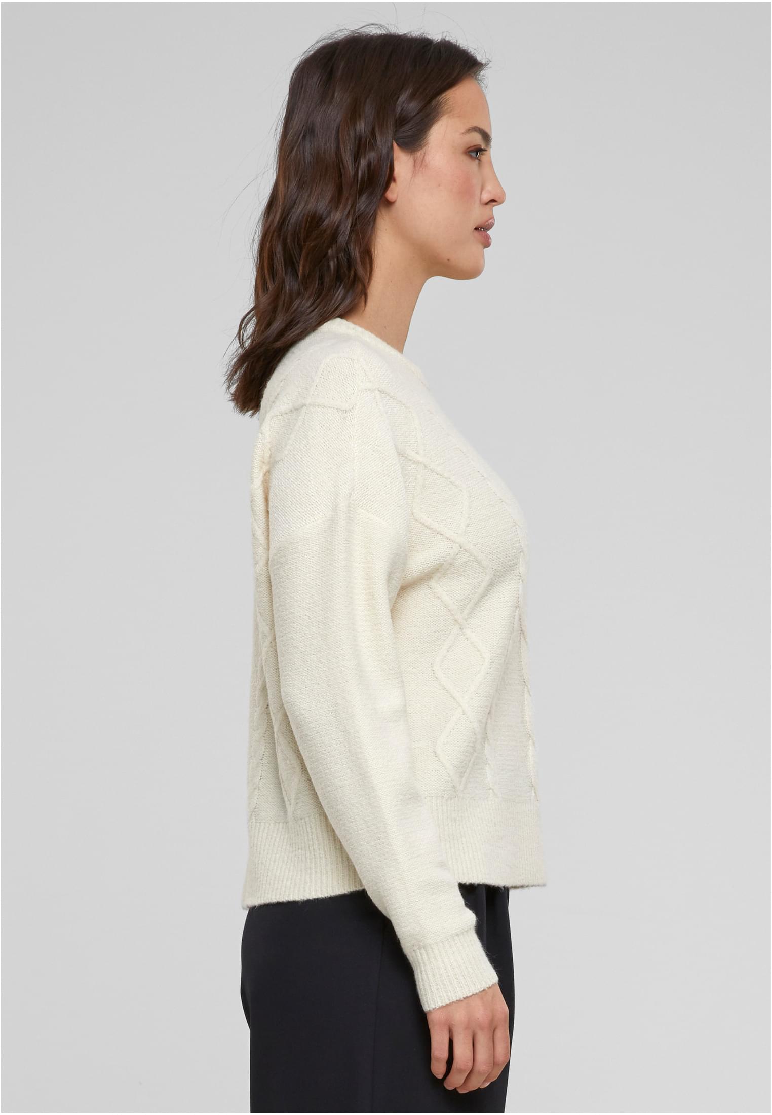 Ladies Cabel Knit Sweater | sand