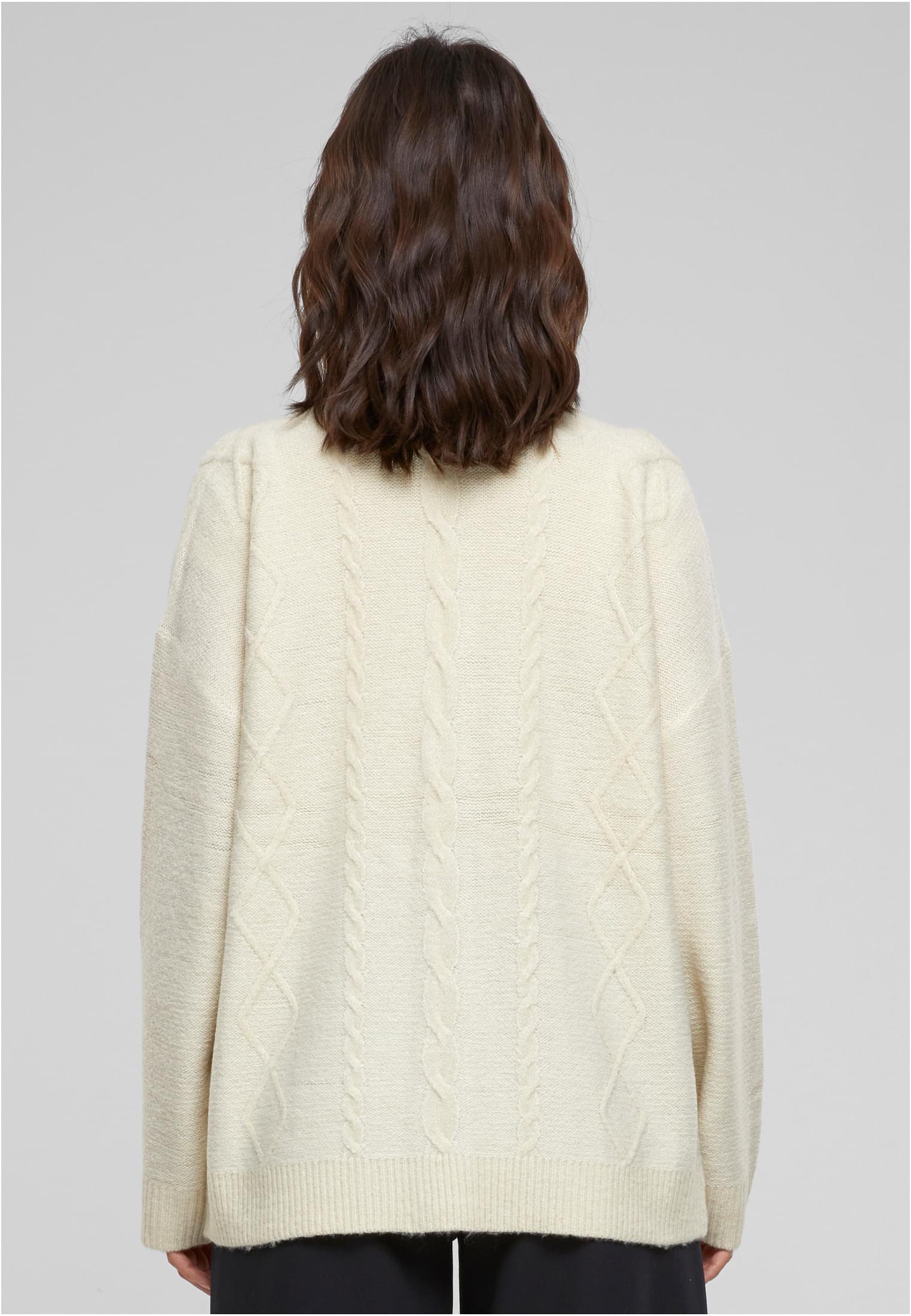 Ladies Cabel Knit Cardigan | sand