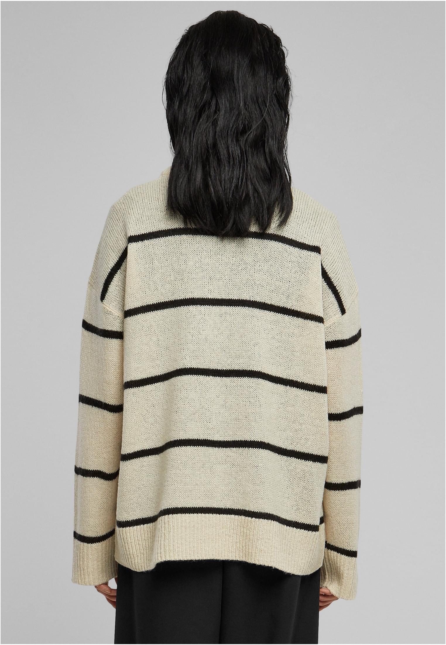 Ladies Fluffy Knit Sweater | black/sand