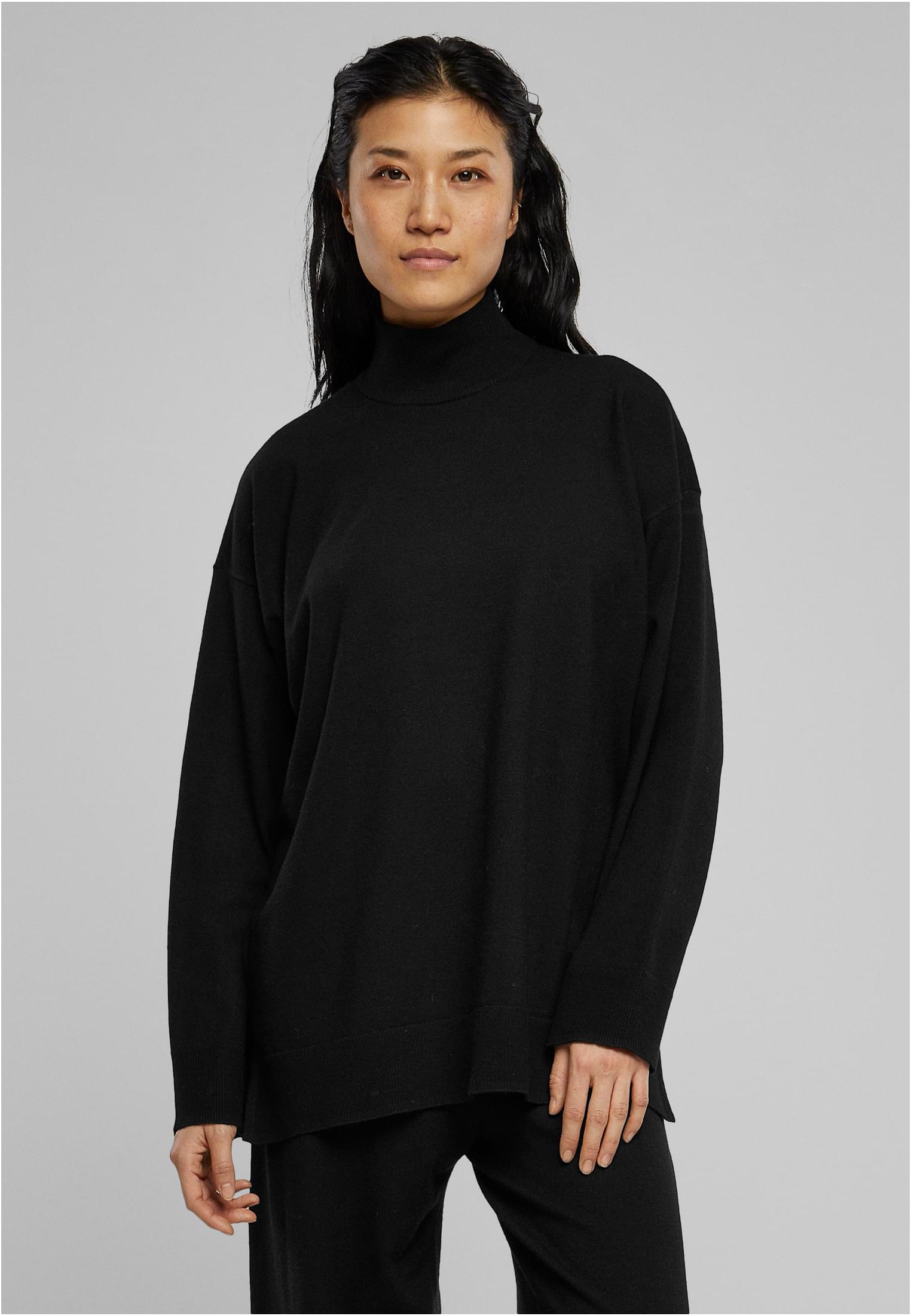 Ladies Knitted Eco Viscose Sweater | black