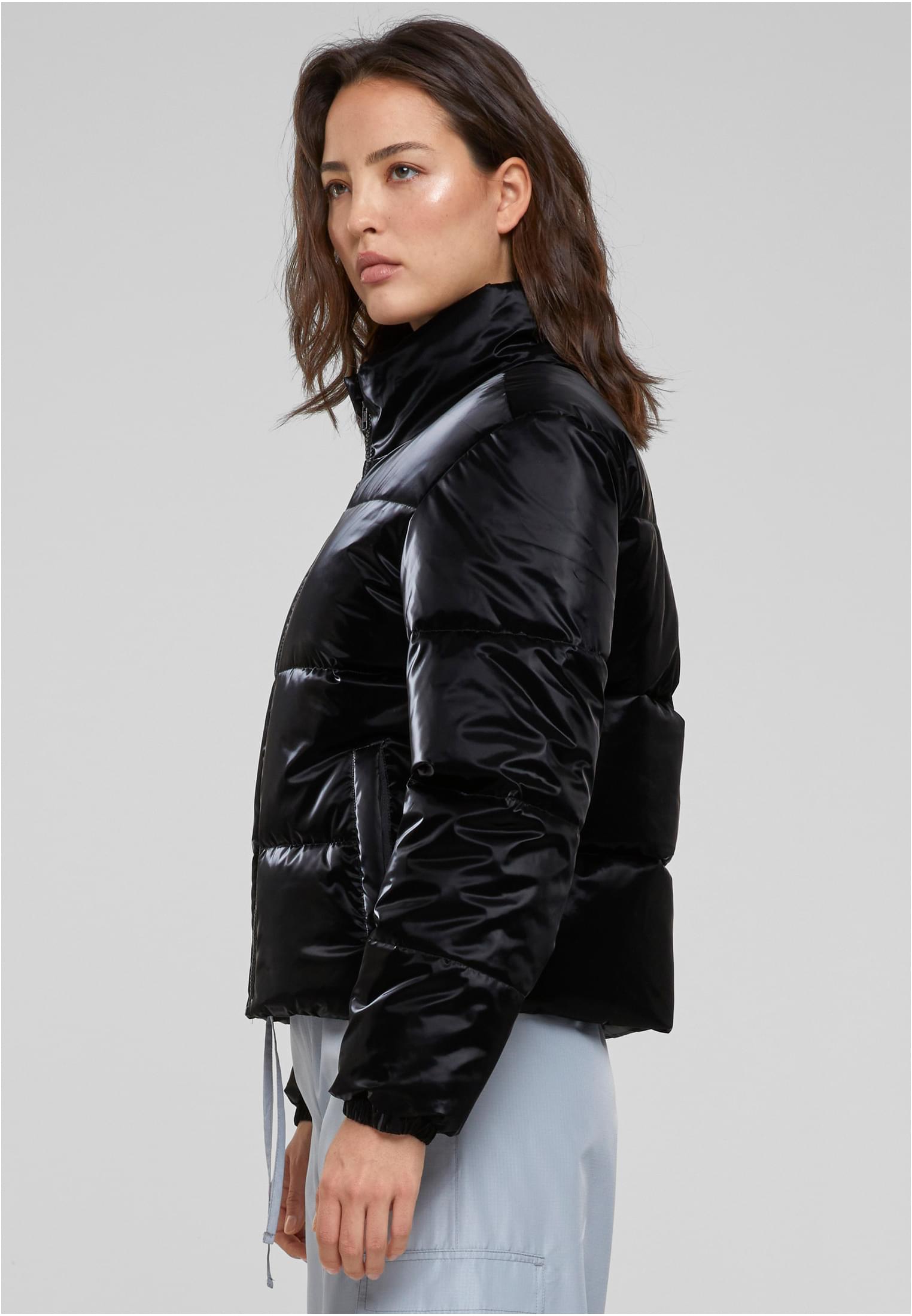 Ladies Shark Skin Puffer Jacket | black