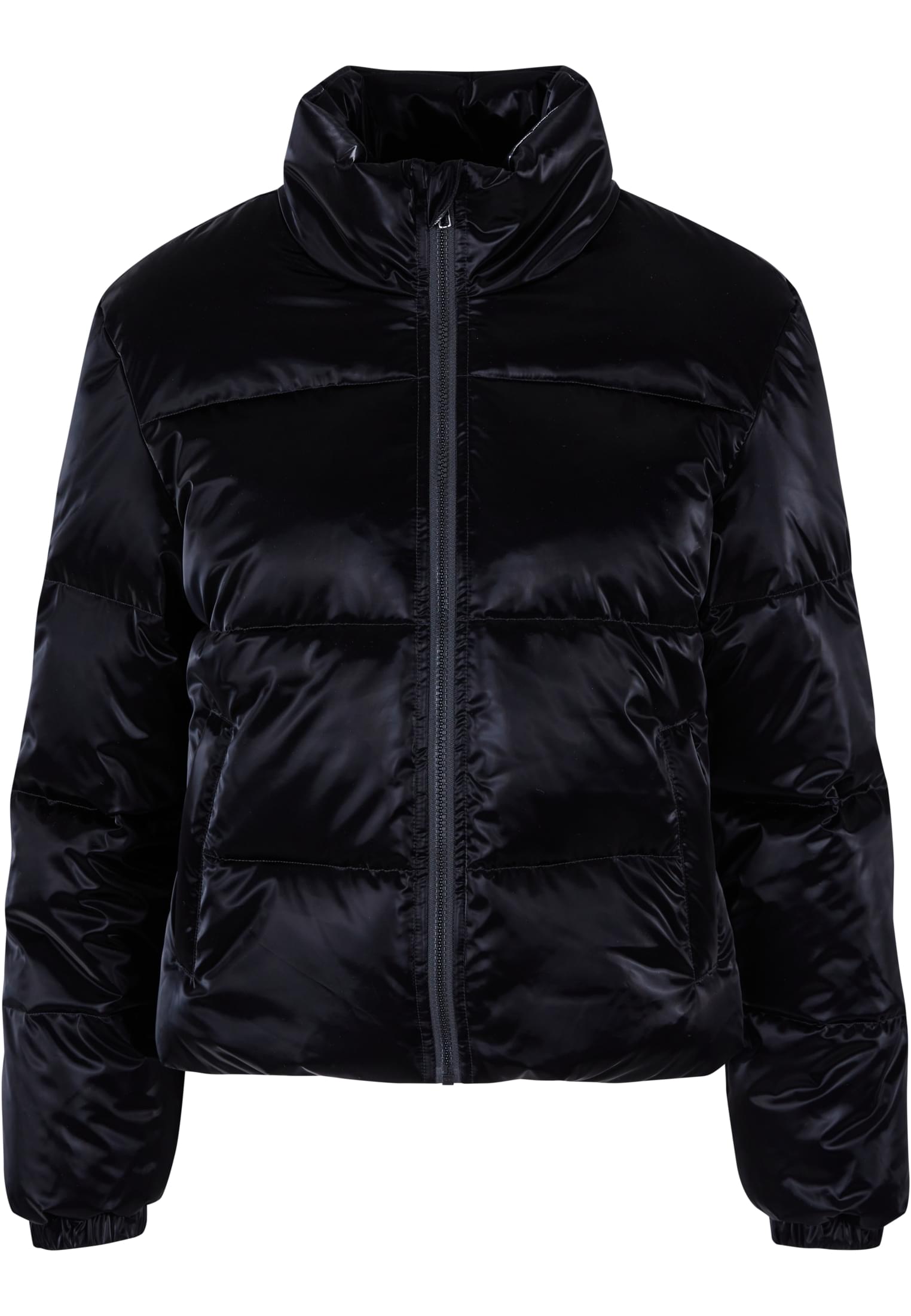 Ladies Shark Skin Puffer Jacket | black