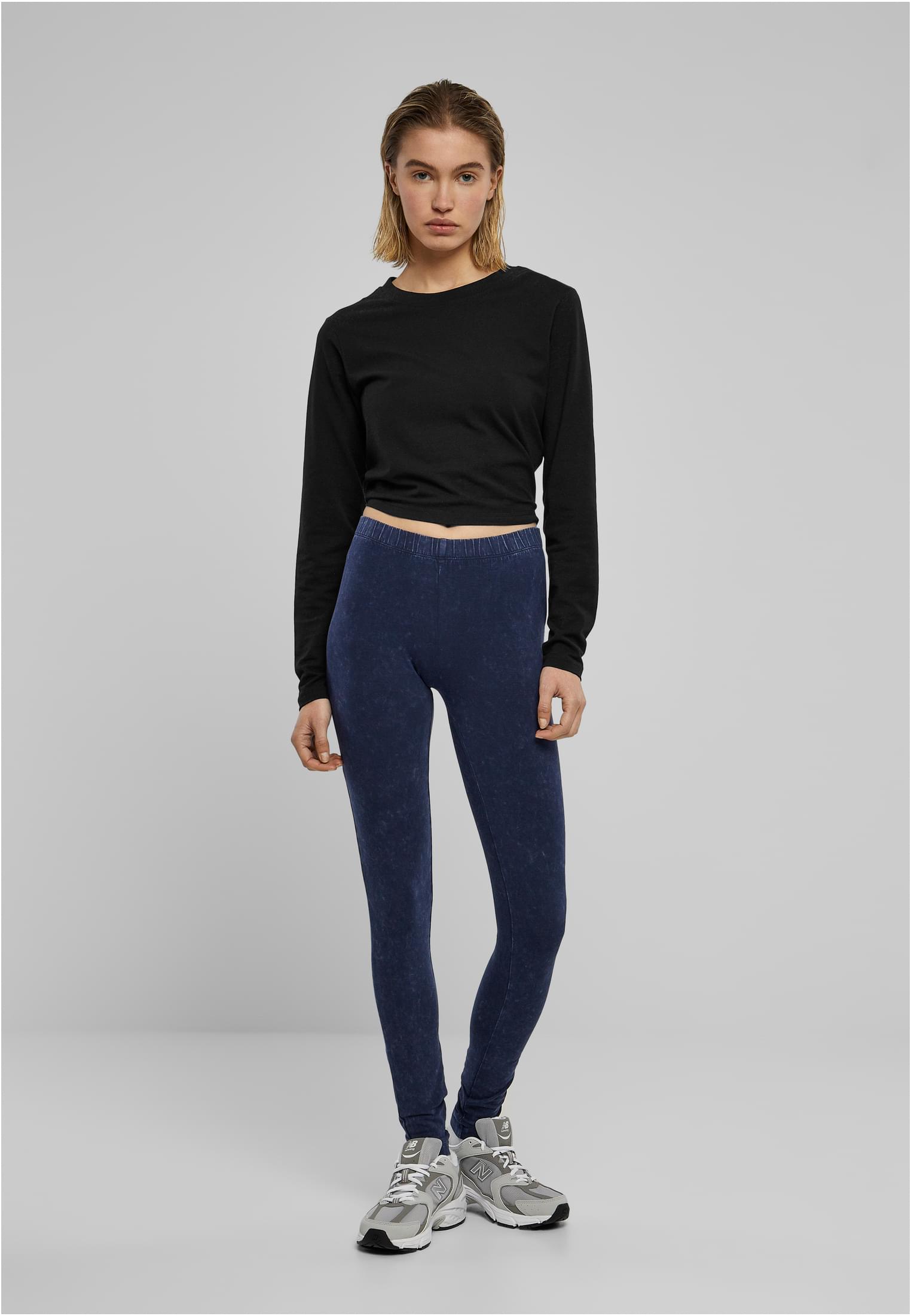 Ladies Basic Denim Jersey Leggings | indigo