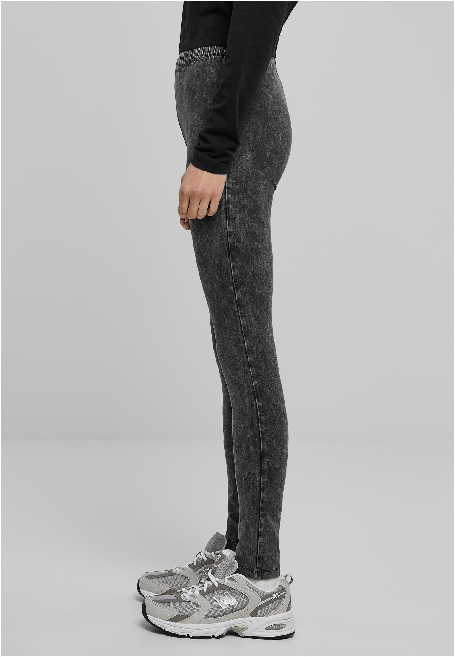 Ladies Basic Denim Jersey Leggings | darkgrey