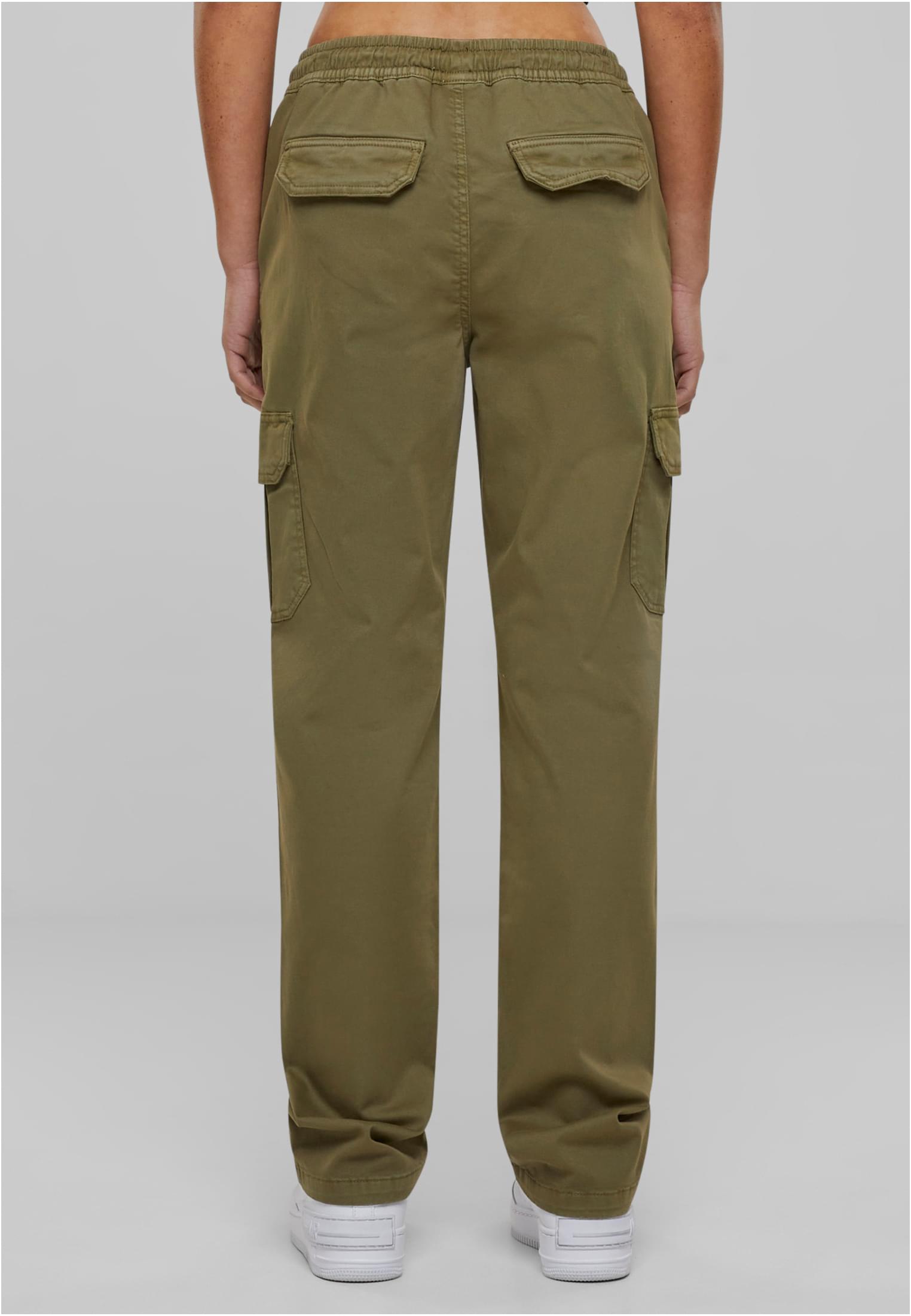 Ladies High Waist Twill Cargo Pants | tiniolive