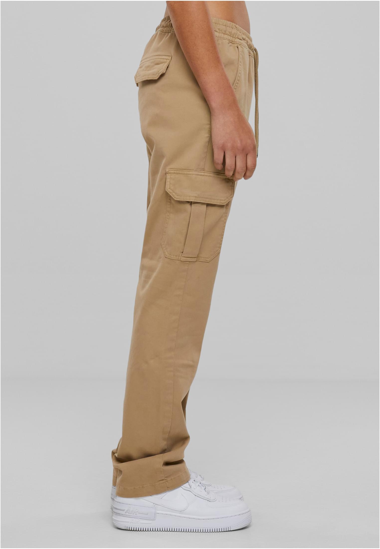 Ladies High Waist Twill Cargo Pants | unionbeige