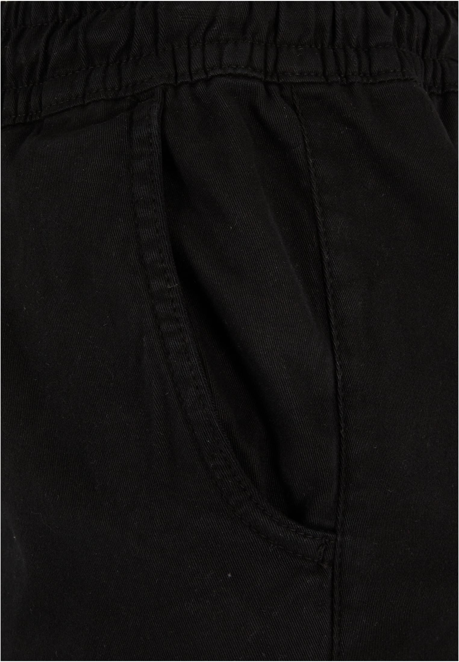 Ladies High Waist Twill Cargo Pants | black