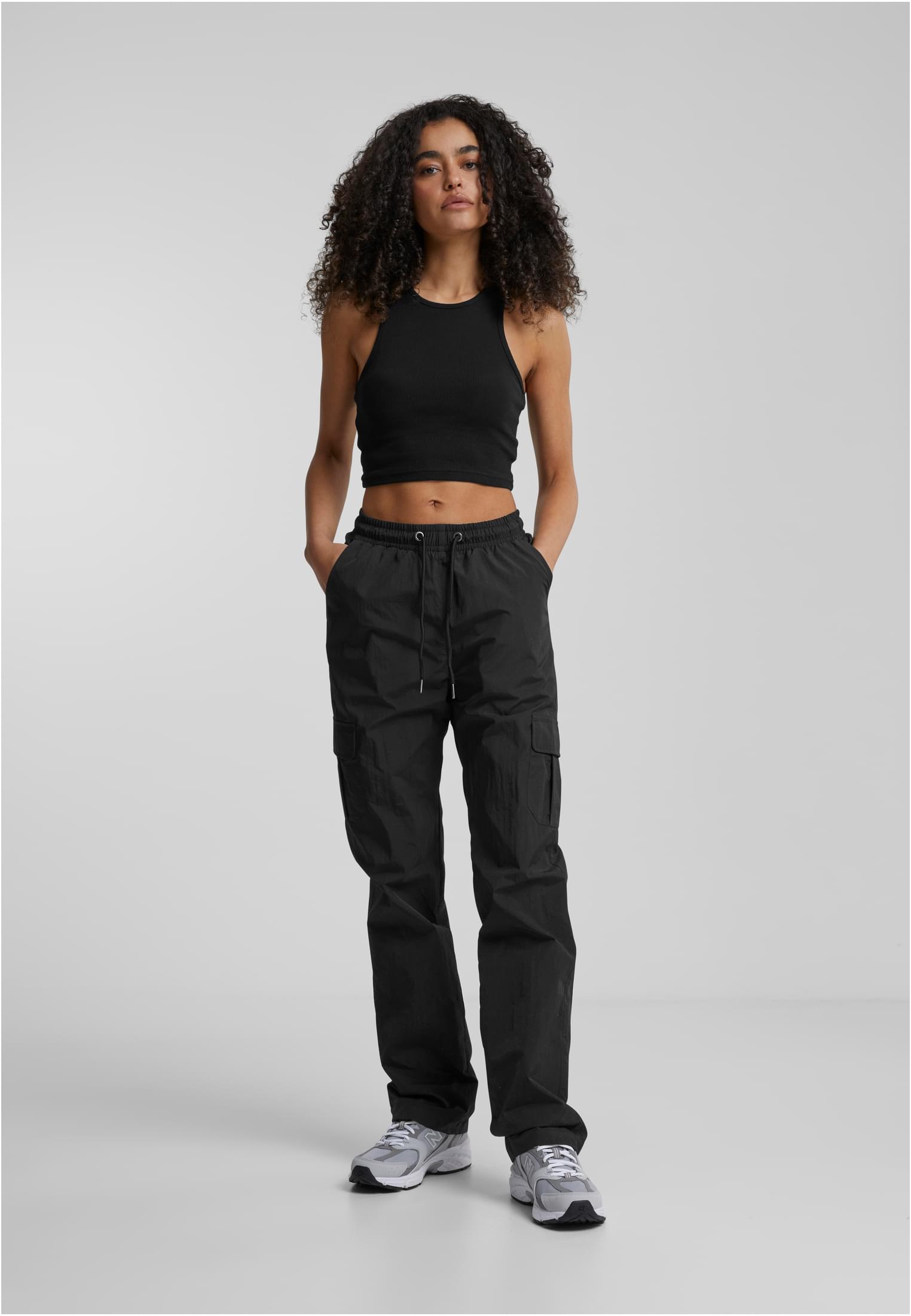 Ladies Nylon Cargo Pants | concrete